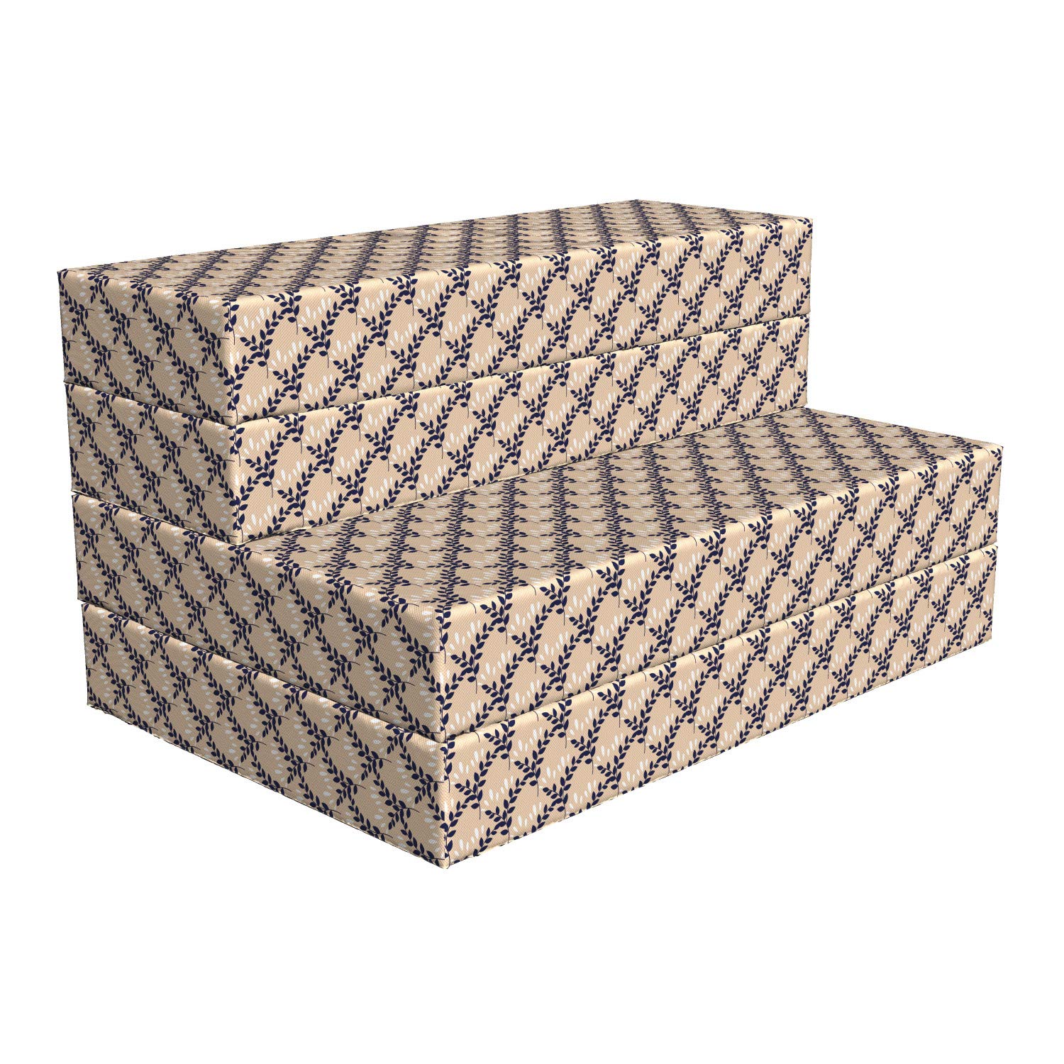Ambesonne Abstract Foldable Mattress - Gardening Plants Herbal Print - 74.8