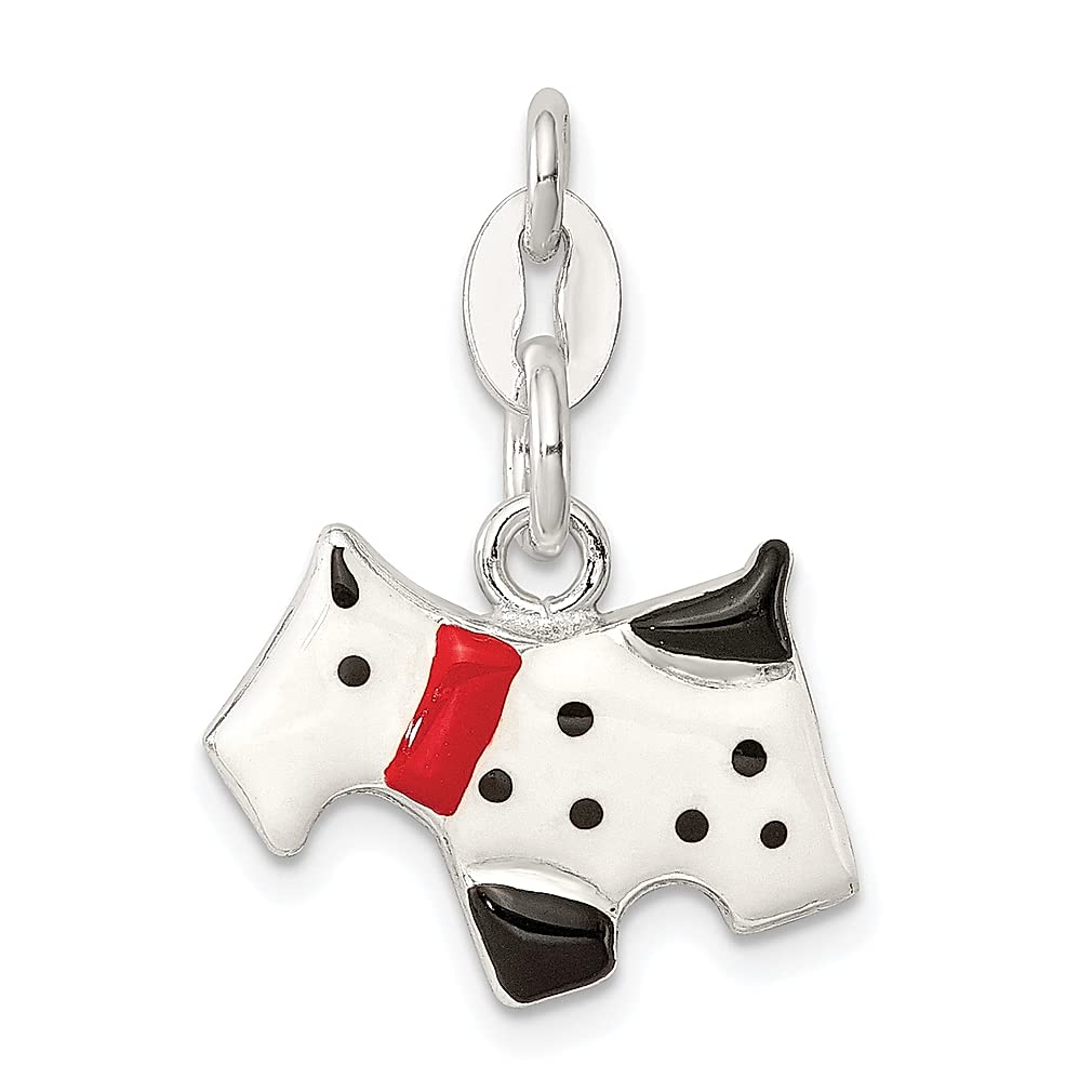 925 Sterling Silver Scottie Dog Charm Necklace - Women's Animal Jewelry Gift for Dog Lovers