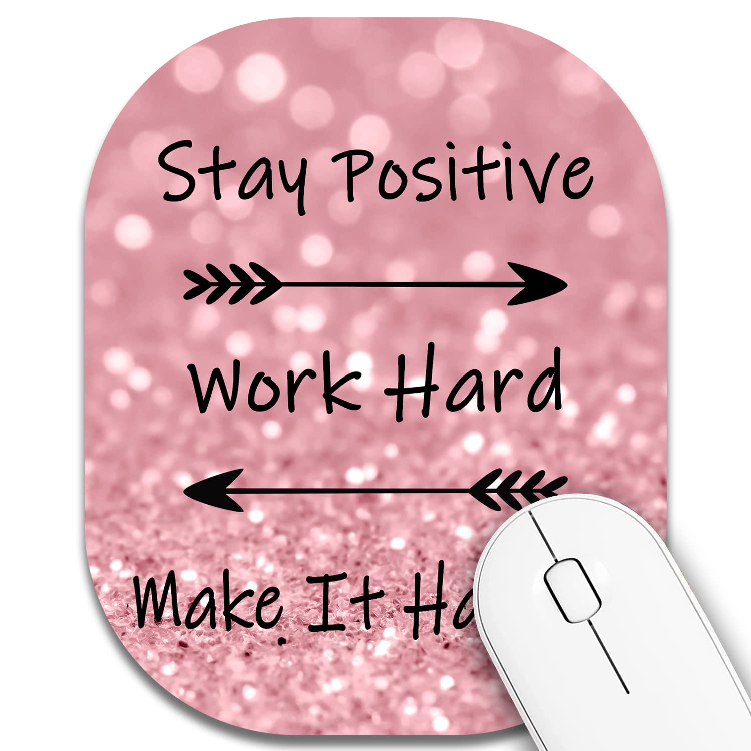 6x7 Inch Small Mouse Pad with Non-Slip Rubber Base - Waterproof Mini Mouse Mat for Laptop, Keyboard Tray & Wireless Mouse - Perfect for Home Office, Travel & Work Desk - Inspirational Quote Design