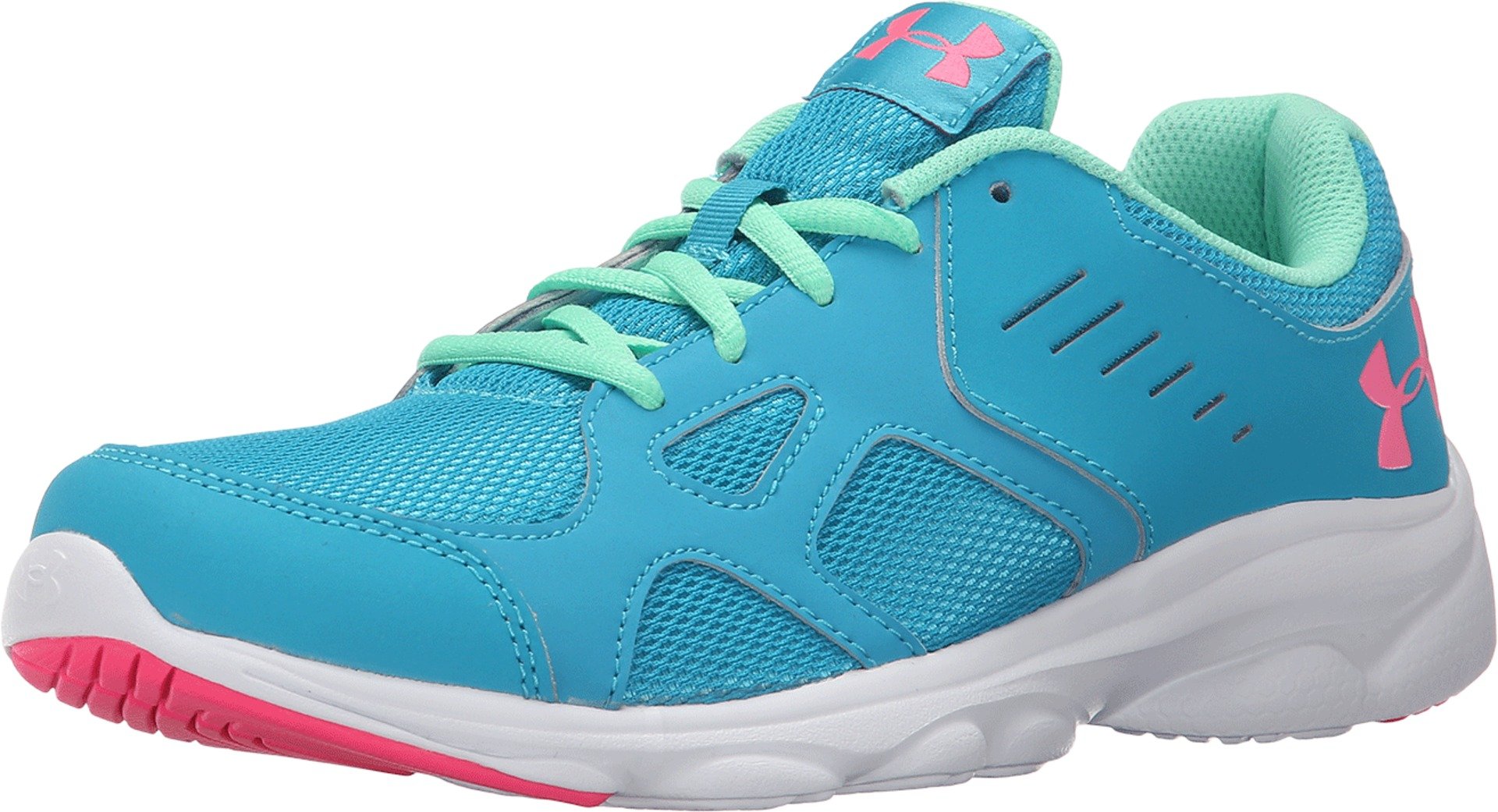 Under Armour Kids Pace RN Grade School Running Shoes - Bold Aqua, Size 5 Big Kid M | Lightweight Athletic Sneakers for Boys & Girls | Perfect for School, Sports & Daily Activities