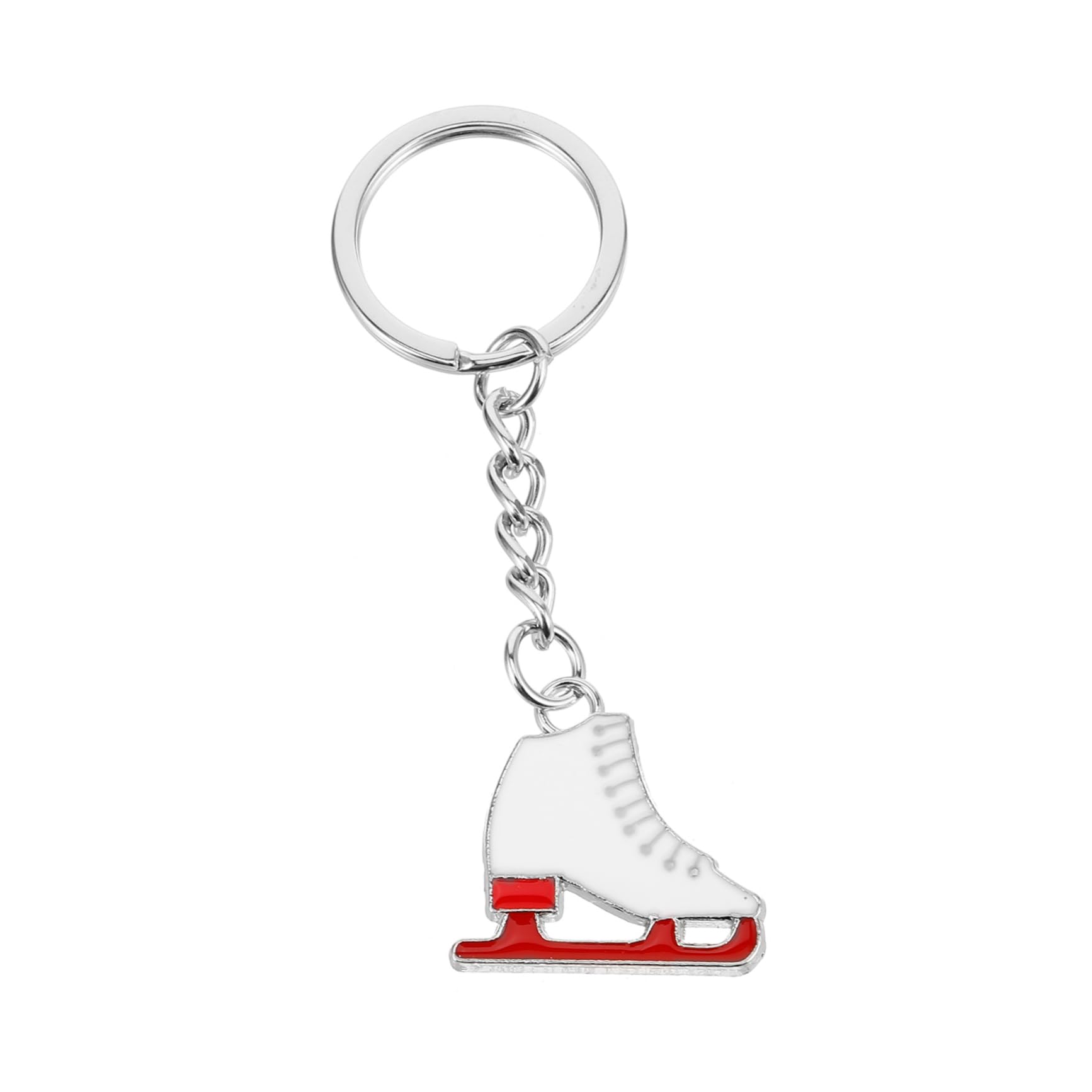 WOONEKY Small Roller Skate Keychain - Durable Zinc Alloy Key Ring with Clip for Bags, Backpacks & Keys | Cute Skateboard Accessory for Skaters & Fashion Enthusiasts