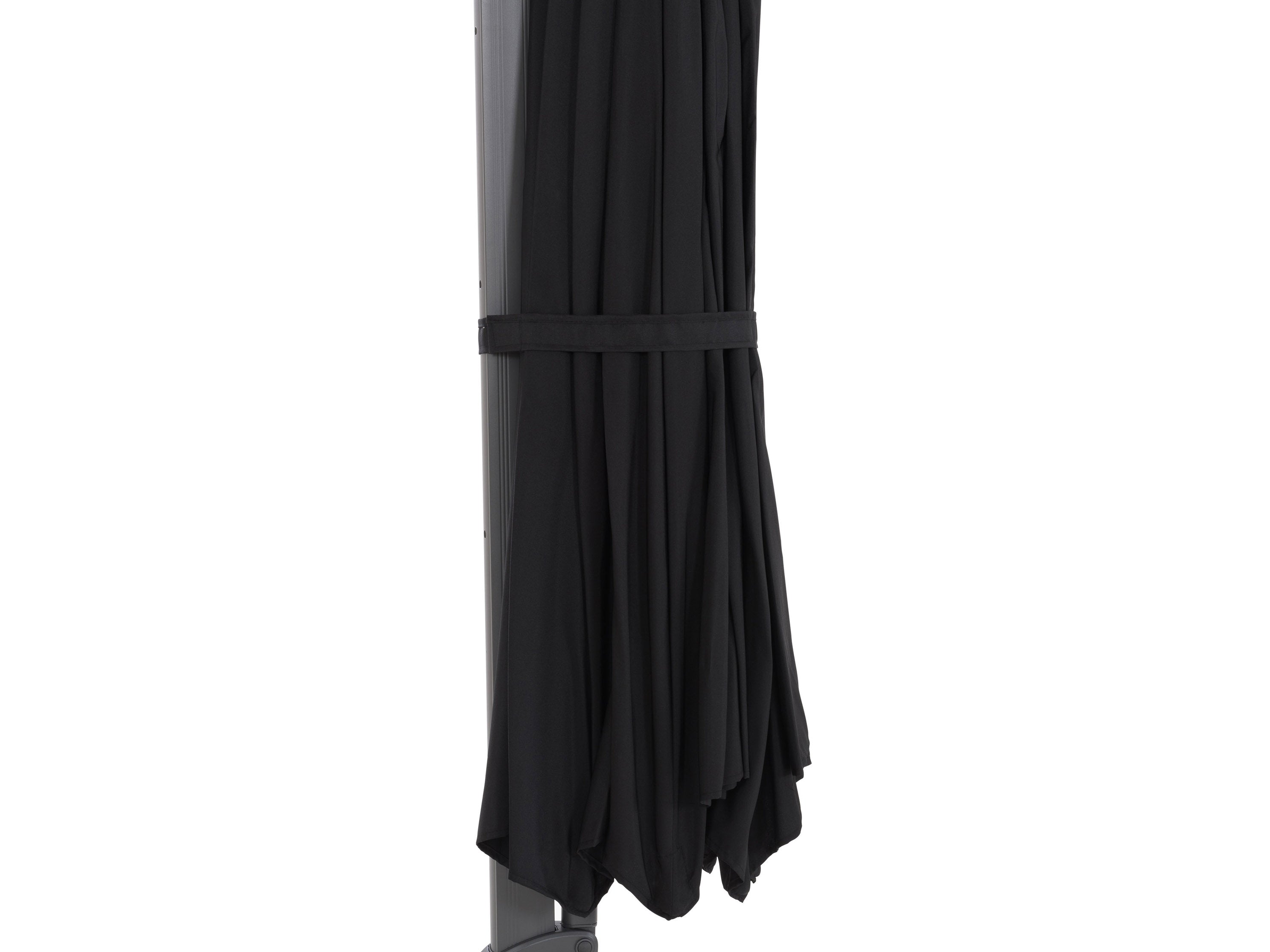 11.5ft Deluxe Offset Patio Umbrella in Black - Perfect for Poolside, Backyard, and Outdoor Dining Areas