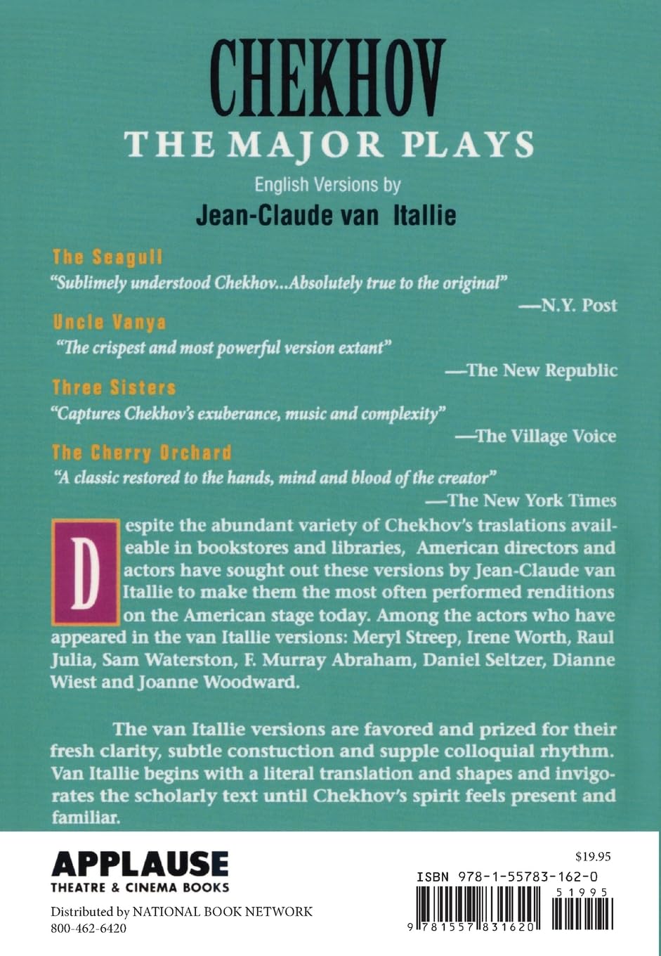 Chekhov's Major Plays - Applause Books for Theater & Study