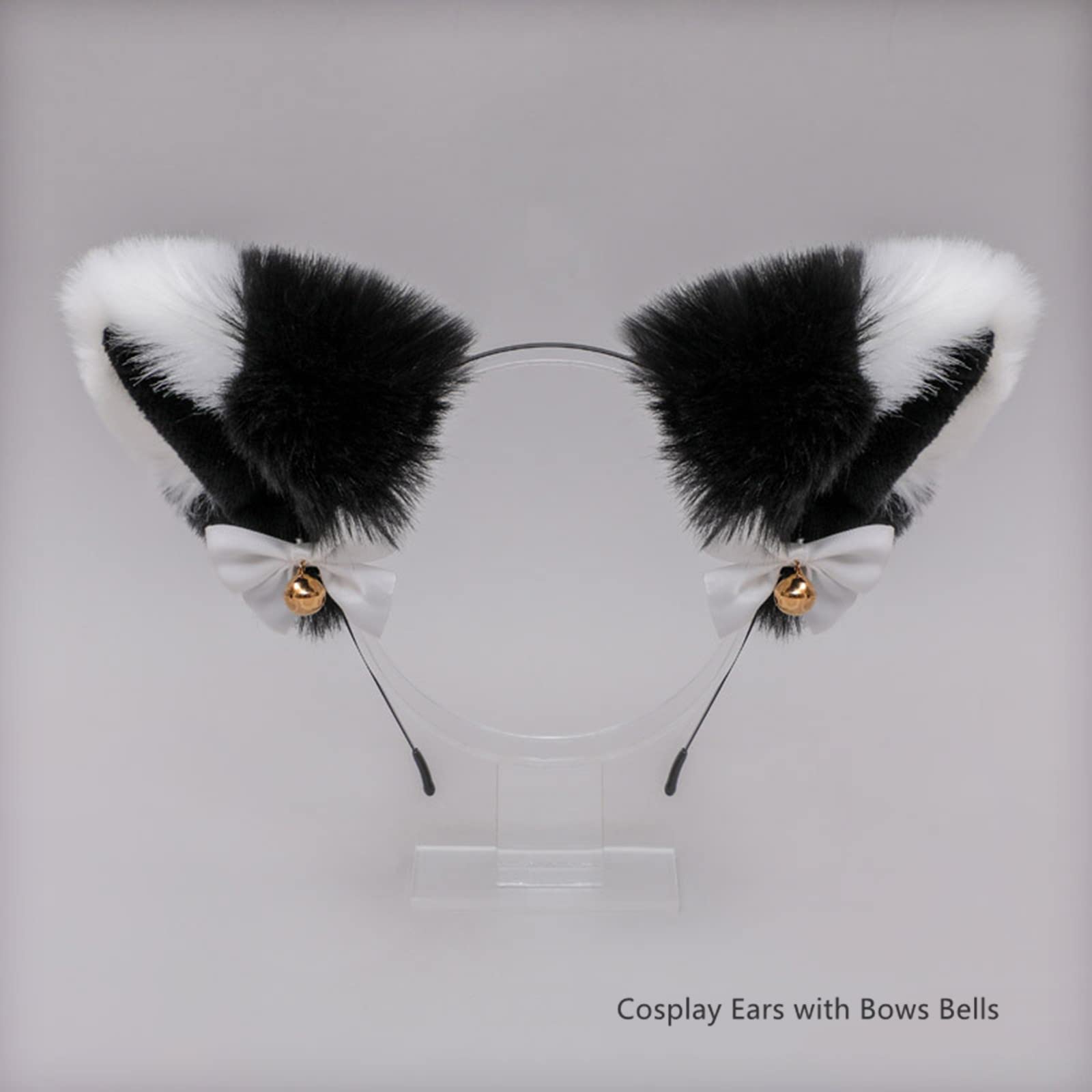 Fxaelian Animal Fox Cat Dog Ears Headband - Cute Fluffy Cosplay Costume Accessories for Halloween, Party, Anime Conventions & Dress Up Play