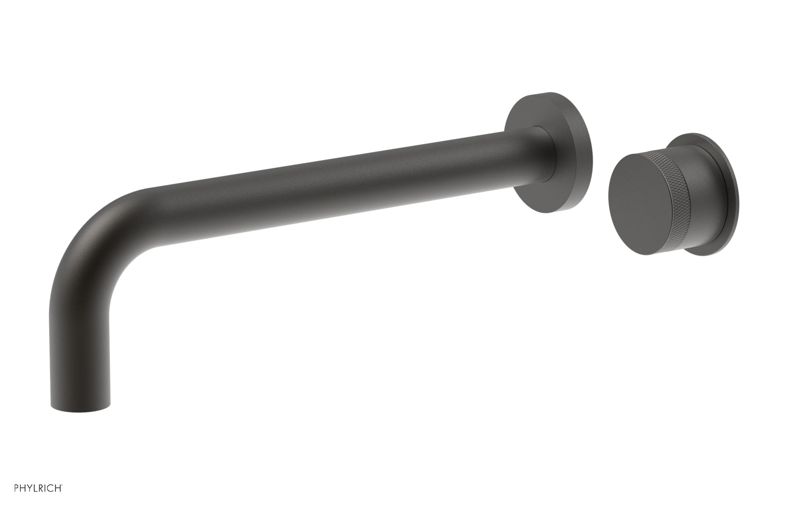 Basic II 10 Single Handle Wall Mount Lavatory Faucet Set with Knurled Handle - 230 18 10 - Perfect for Bathroom Sink, Powder Room & Guest Bath Installation
