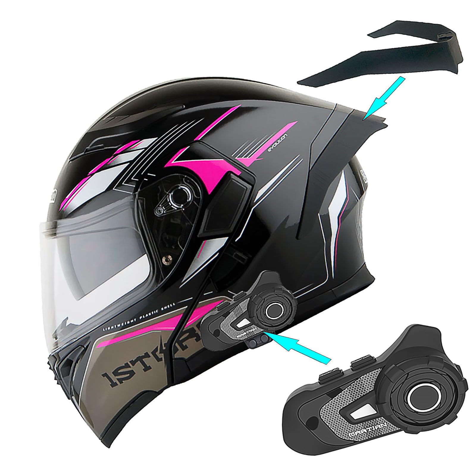 1Storm Motorcycle Modular Full Face Helmet - HB89 Flip Up Dual Visor with Sun Shield for Men & Women - Ideal for Street Biking, Commuting & Touring
