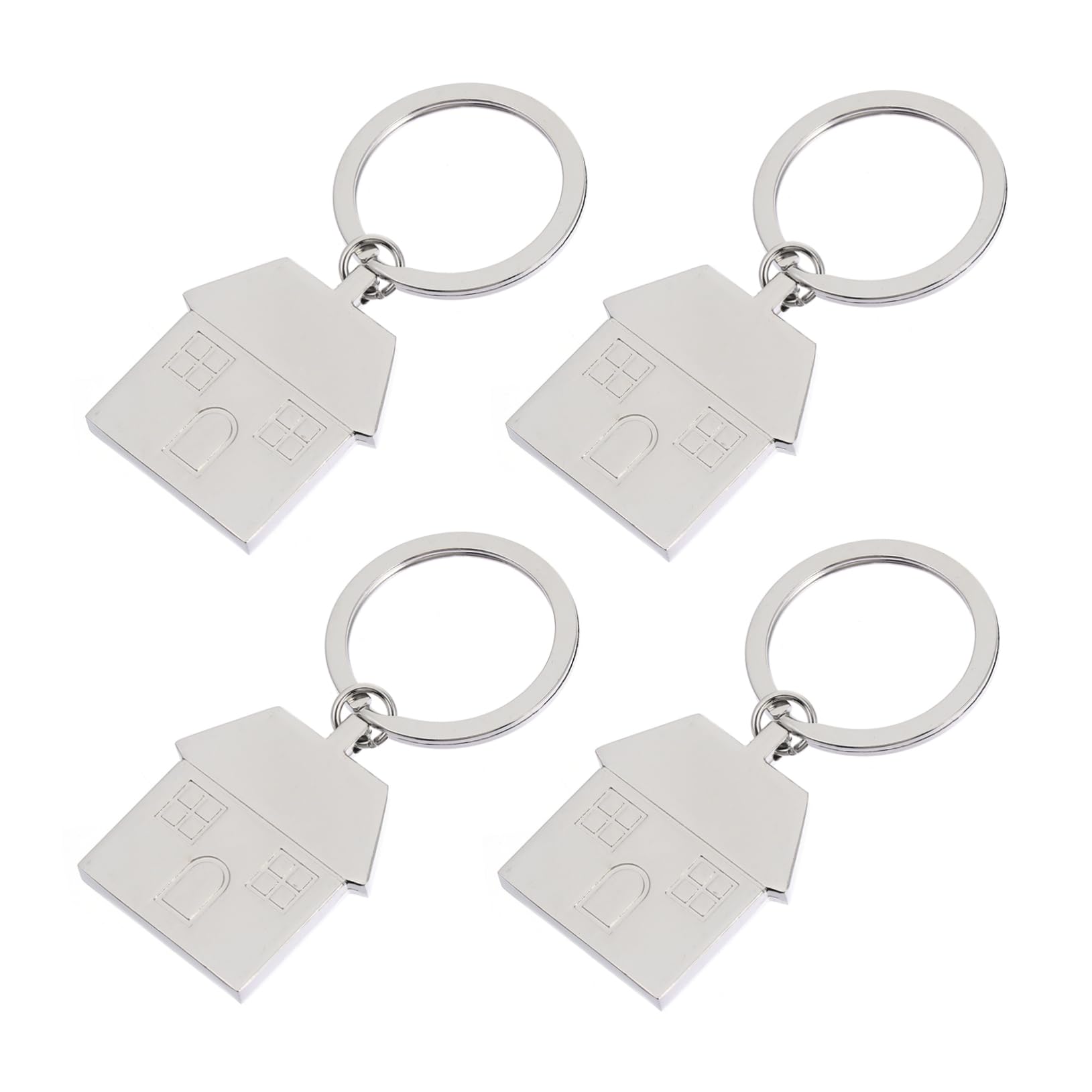 VALICLUD 4-Piece House Shaped Keychain Set - Perfect Housewarming Gift for Couples & New Homeowners - Moving in Present from Real Estate Agents - Great for House Keys, Anniversary Gifts & New Home Decor
