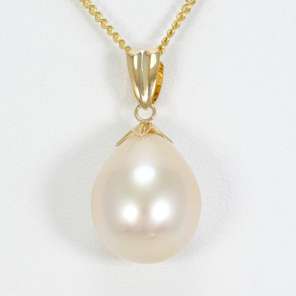 18K Yellow Gold Pearl Necklace for Women - Elegant Bridal Jewelry Gift for Wedding, Anniversary & Special Occasions