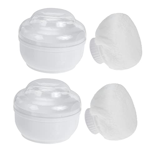 Kisangel 2-Pack Wedge Makeup Sponges with Powder Puff Set - Includes Face Powder Puff, Spray Bottle, Body Powder Puff, and PP Powder Container - Perfect for Makeup Application, Body Powdering & Travel Beauty Essentials
