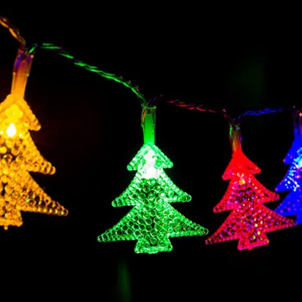 Balacoo 1pc Christmas Tree String Lights - 10ft LED Xmas Tree Lights with 50 Warm White Bulbs, Waterproof Outdoor/Indoor Holiday Decorations for Christmas Party, Home, Garden, and Festival Decor