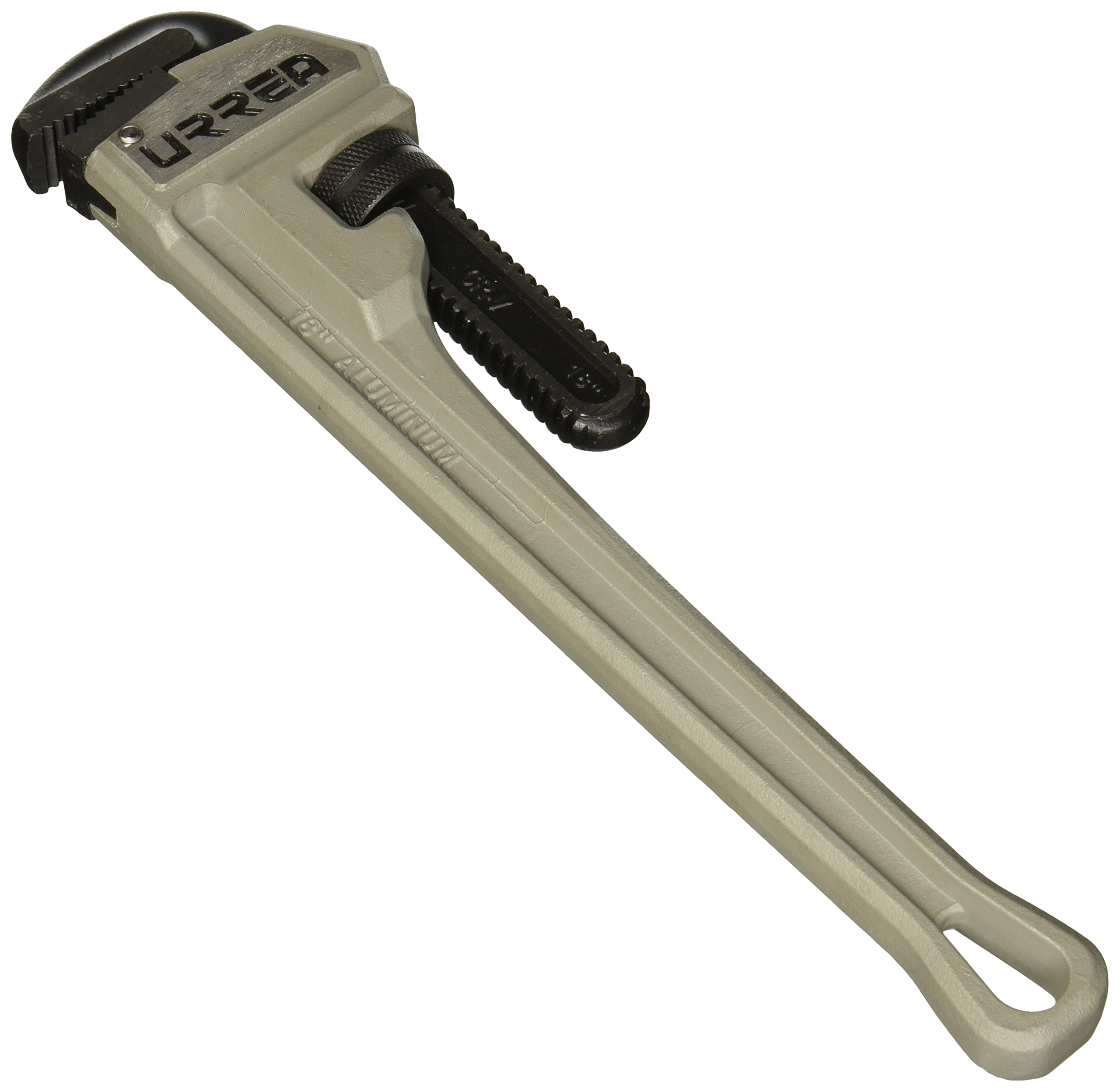 URREA 818AUR 18-Inch Aluminum Pipe Wrench - Heavy Duty Plumbing Tool for Professional Plumbers & DIY Home Repairs - Perfect for Tightening & Loosening Pipes, Fittings & Nuts