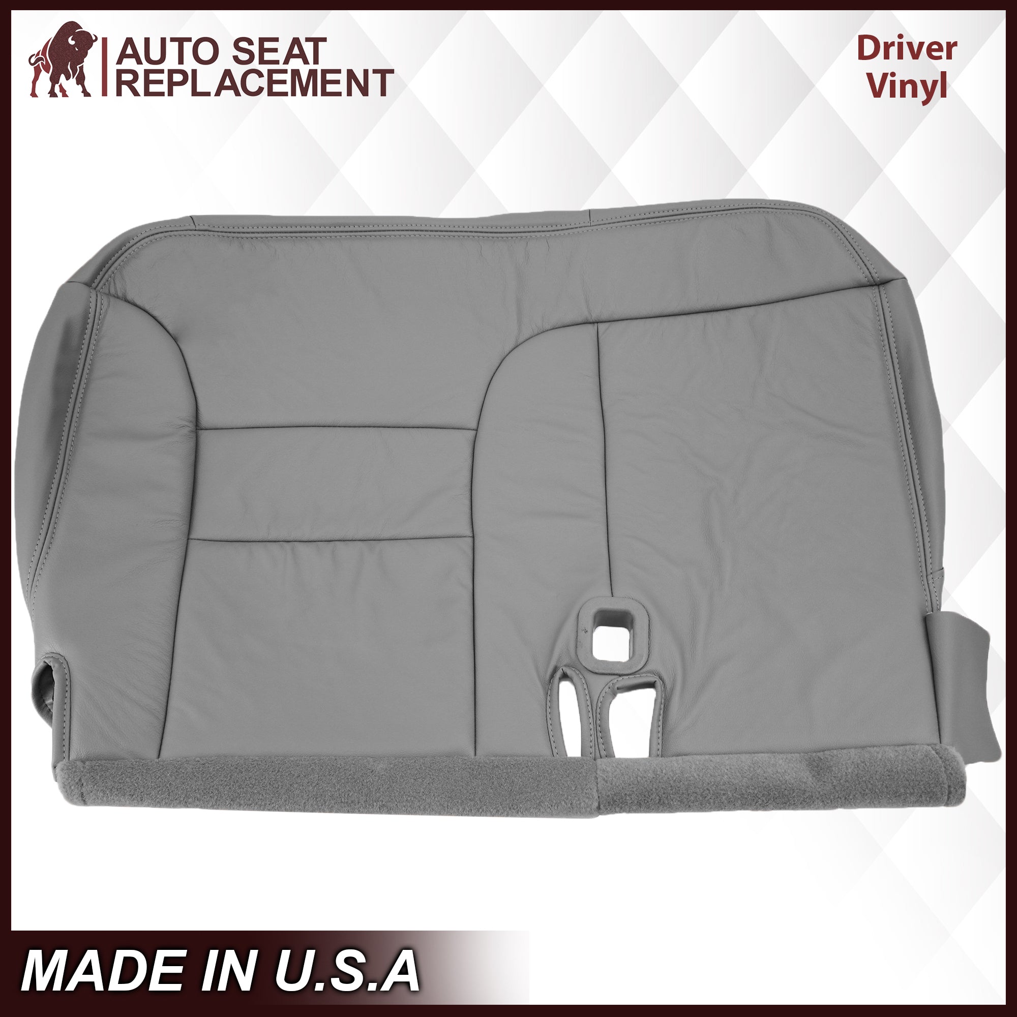 1995-1999 Chevy Tahoe Suburban Silverado Seat Covers - Gray 60/40 Bench Bottom Replacement | Durable Custom Fit for Pickup Trucks & SUVs | Perfect for Road Trips, Camping & Daily Commute
