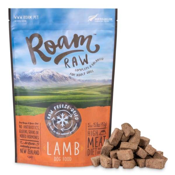 Premium Freeze-Dried Roam Lamb Dog Food - Grain-Free, High-Protein, All-Natural Nutrition for Active & Sensitive Dogs - Perfect for Travel, Hiking & Outdoor Adventures