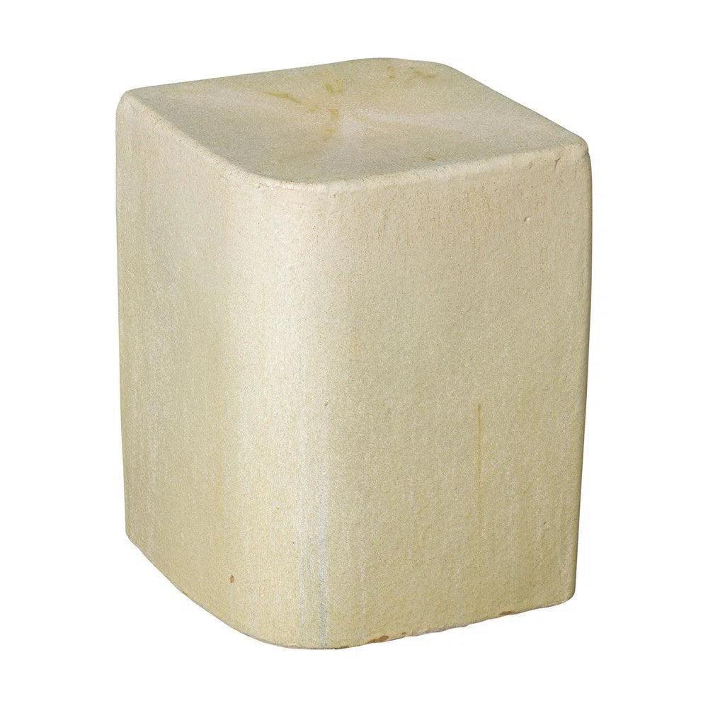 18 Inch Aero Ceramic Outdoor Garden Stool - Weather-Resistant Patio Seating & Side Table for Backyard, Poolside & Balcony Decor