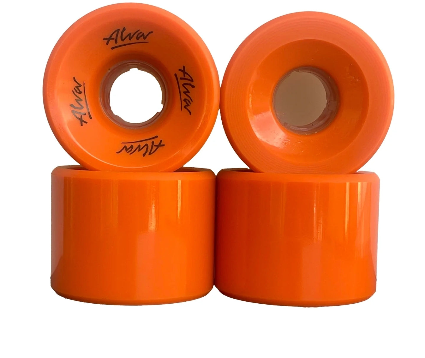 ALVA Skateboard Wheels 60mm 92A High Performance Urethane Wheels - Orange Superthane for Street & Park Skateboarding