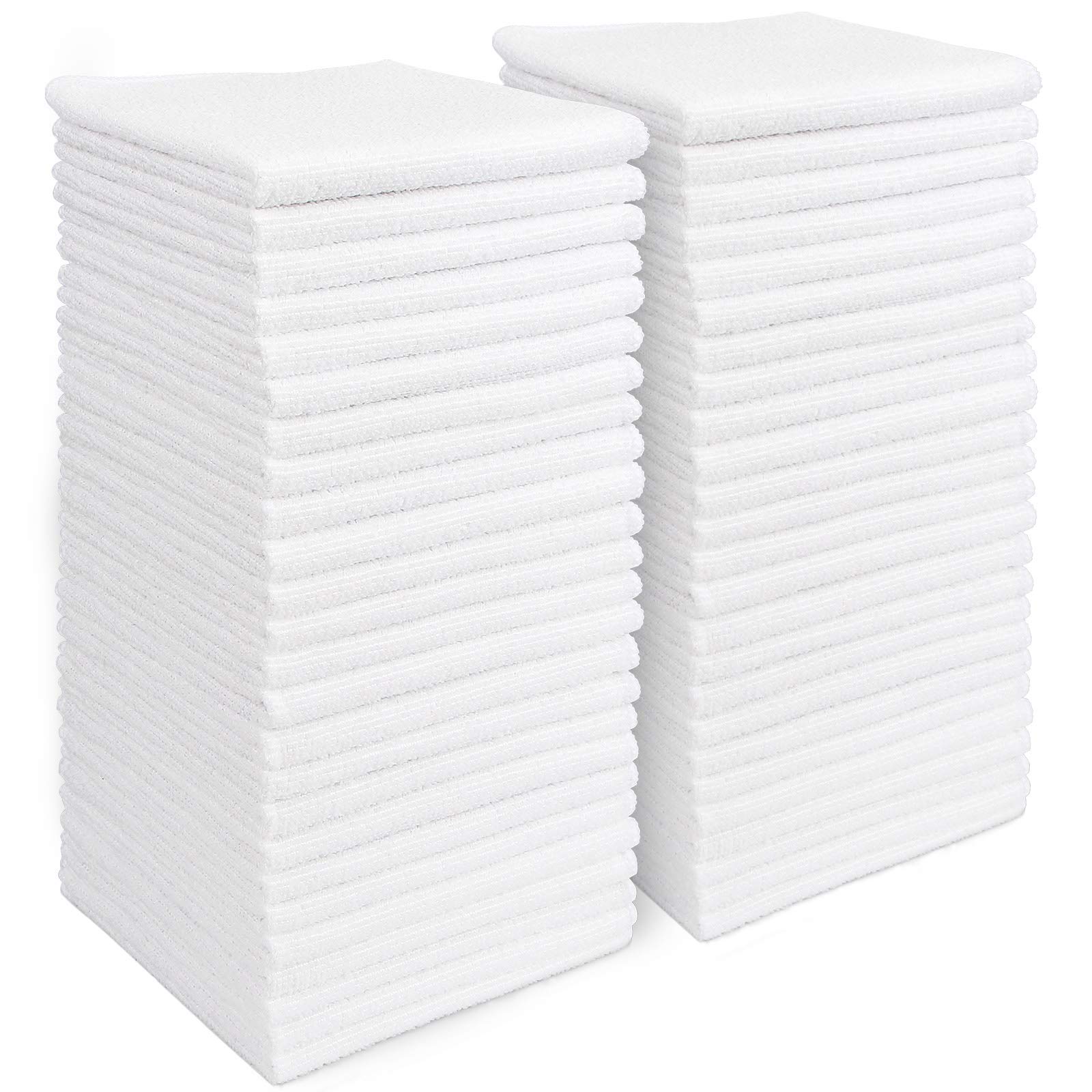 AIDEA 50-Pack Premium Microfiber Cleaning Cloths - Super Absorbent, Lint-Free, Multipurpose Kitchen Towels & Dusting Rags (11.5