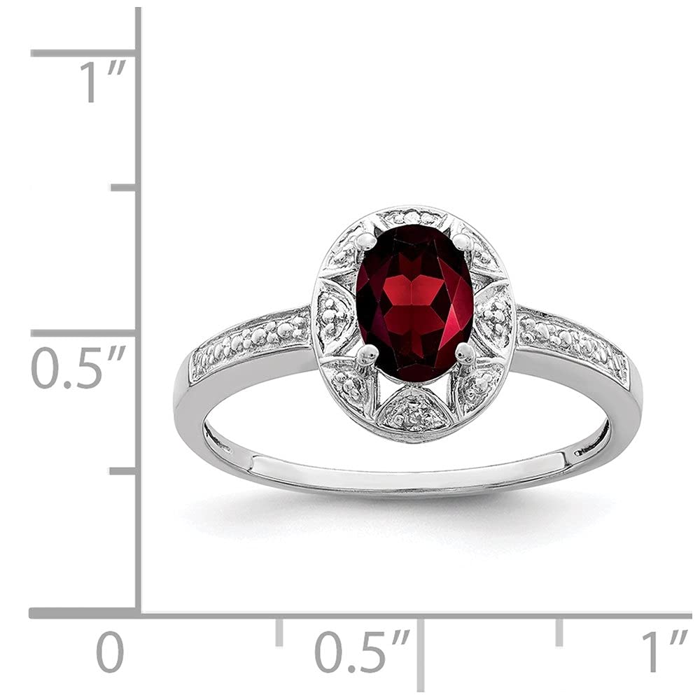 1ct Oval Cut Garnet & Diamond Accent Engagement Ring for Women - Vintage Style Wedding Band, Promise Ring, Anniversary Gift - Perfect for Proposals, Valentine's Day & Special Occasions