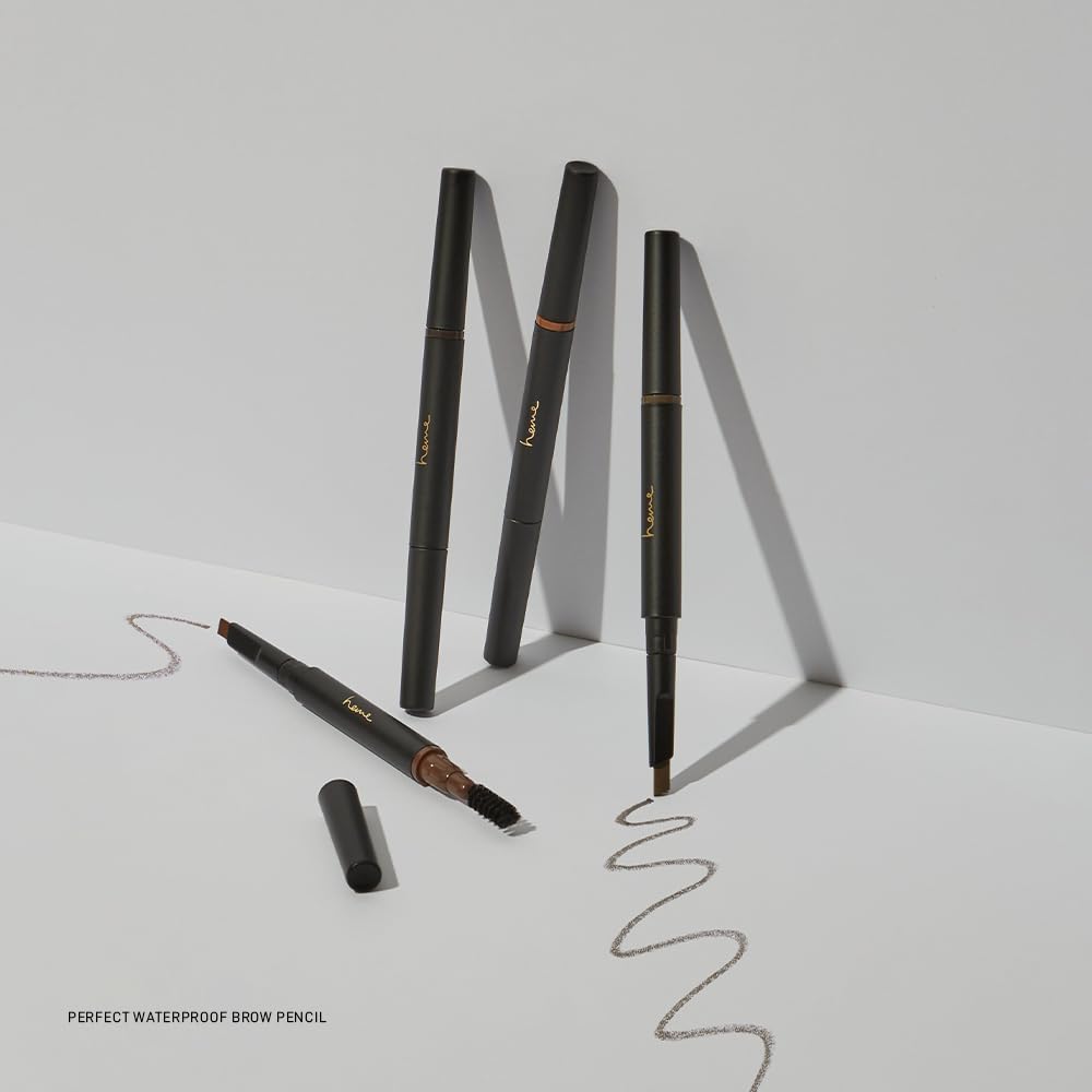 Heme Perfect Waterproof Brow Pencil - Caramel Brown 0.02 oz | Long-Lasting Eyebrow Makeup for Natural Look | Ideal for Daily Use, Gym & Outdoor Activities