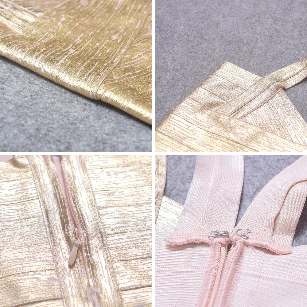 Sexy Gold & Silver Bandage Top for Women - Spaghetti Strap V-Neck Knitted Vest Tank Top | Perfect for Club Wear, Night Out & Party Outfits
