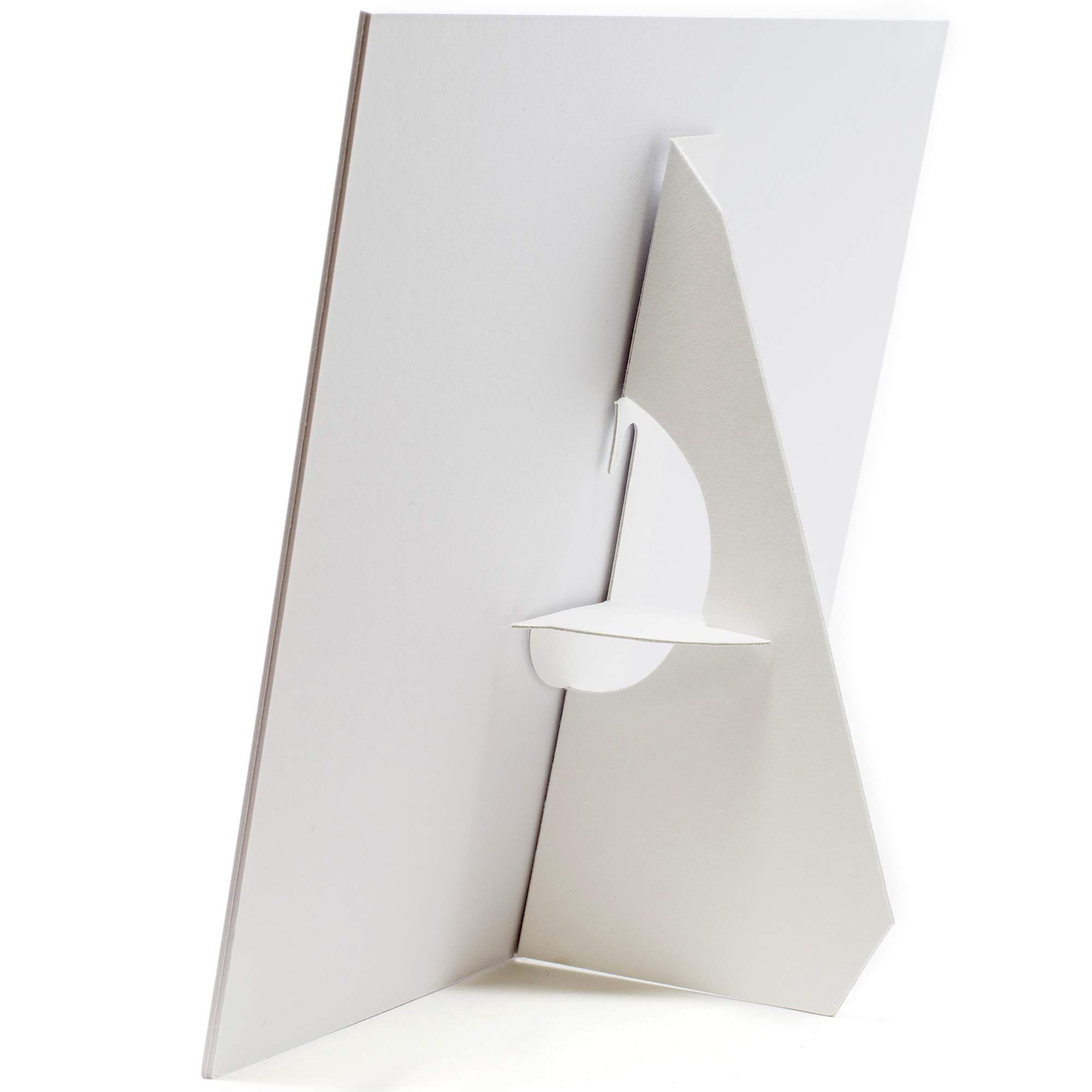 Golden State Art Self Stick Cardboard Easel Stand - 7 Inch Single Wing, Acid-Free Archival Quality for Posters, Pictures & Brochures - Easy Application (Pack of 100, White) - Perfect for Art Displays, Trade Shows & Retail Presentations