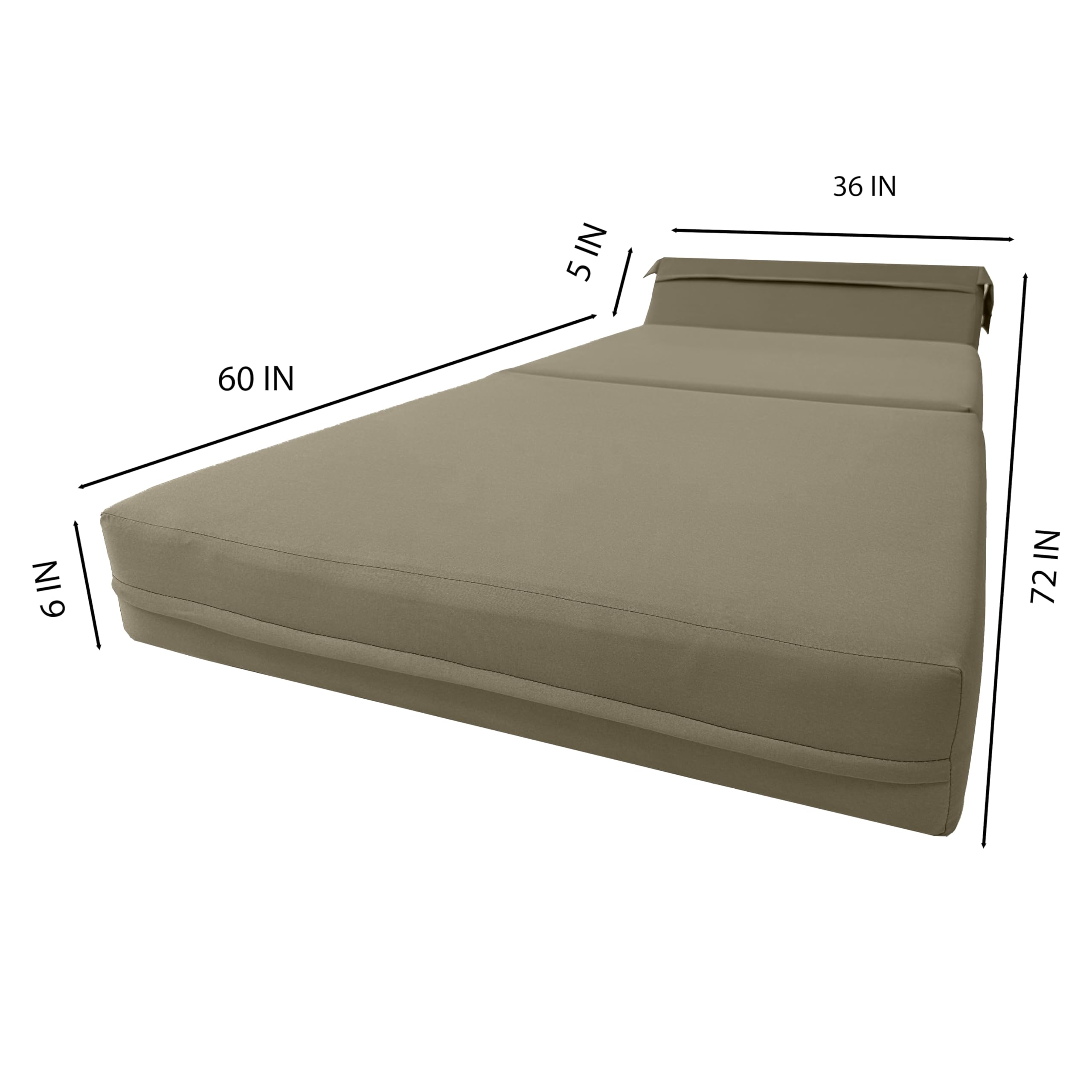 D&D Futon Furniture Sleeper Chair Folding Bed - Convertible Studio Sofa Guest Bed with High Density Foam Mattress (70