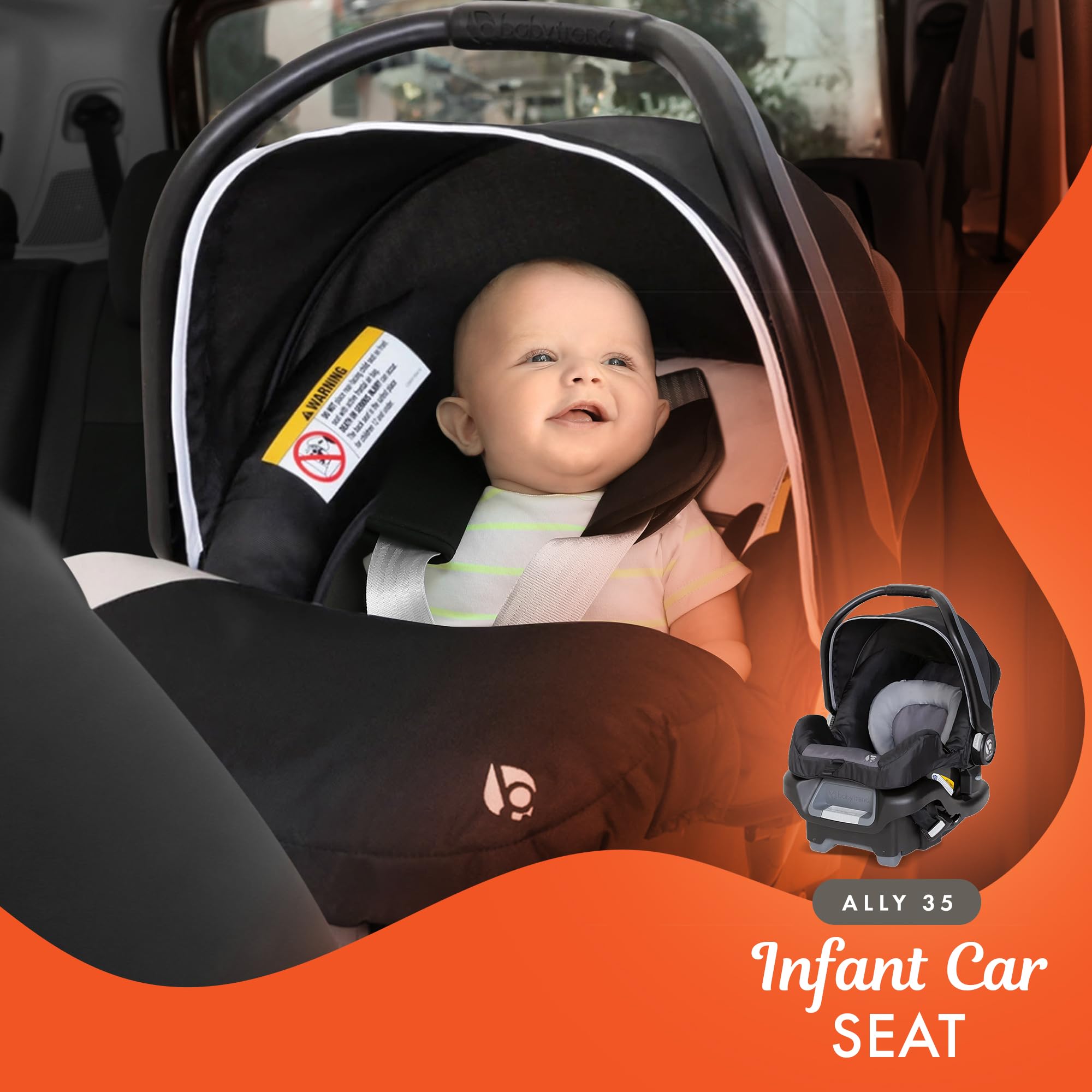 Baby Trend Sonar™ Switch 6-in-1 Modular Stroller Travel System with Ally™ Infant Car Seat - Desert Grey | Convertible Stroller for Newborn to Toddler | Perfect for Shopping, Travel & Daily Walks