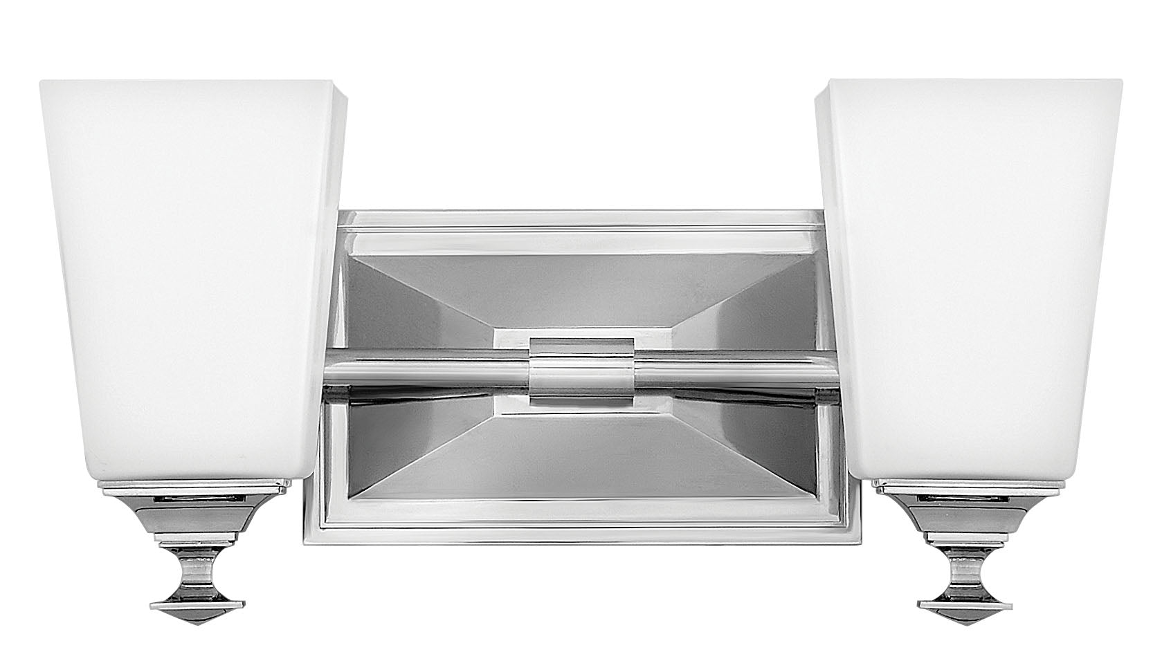 14W Baldwin 2 Light Bathroom Vanity Light Fixture in Polished Nickel - Perfect for Bathroom Mirror Lighting and Modern Home Decor