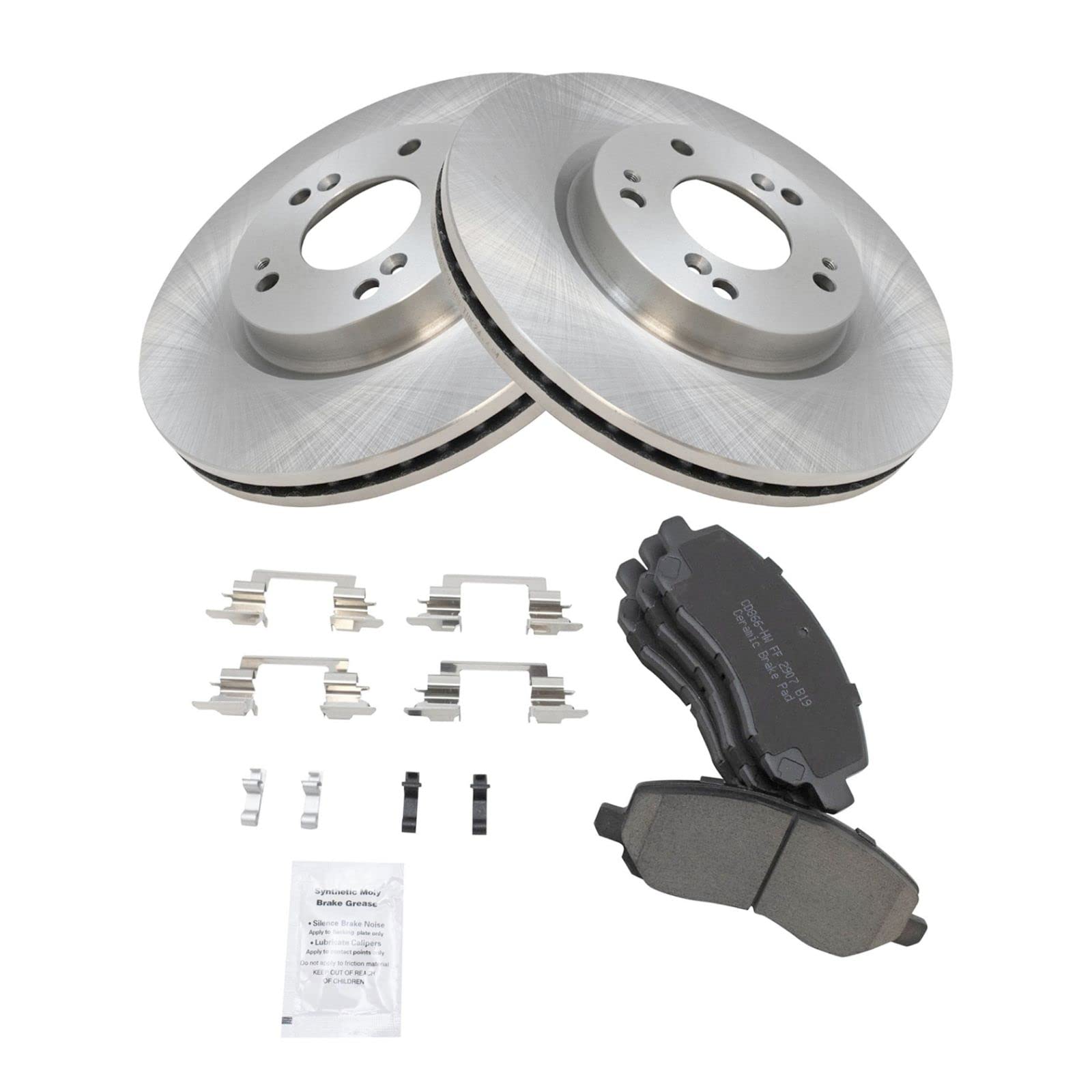 High-Performance Front Ceramic Brake Pads & Rotor Kit Set for Dodge Mitsubishi Car SUV - Perfect for Daily Commuting & Off-Road Adventures
