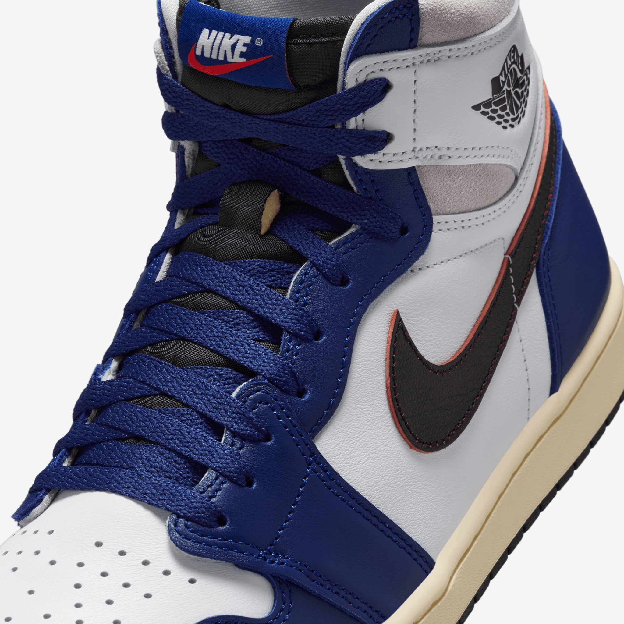 Air Jordan 1 High OG 'Rare Air' Sneakers - White, Neutral Grey, Deep Royal Blue & Black | Retro Basketball Shoes for Men | Perfect for Streetwear, Casual Outfits & Sneaker Collectors