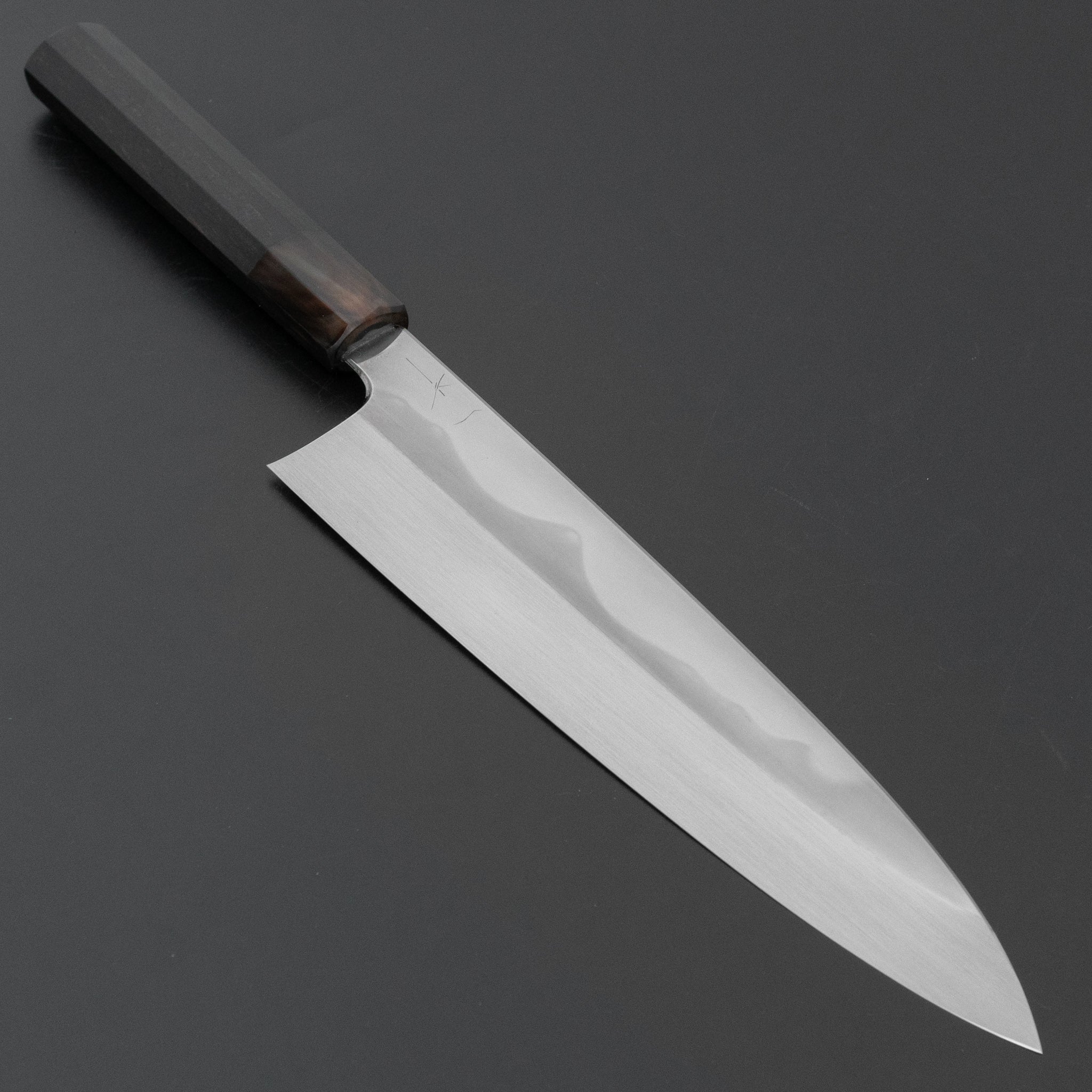 Hitohira Togashi White #1 Fuji Mizu Honyaki Gyuto 240mm Japanese Chef Knife with Ebony Handle & Saya (#117) - Premium Kitchen Knife for Sushi, Sashimi & Meat Cutting