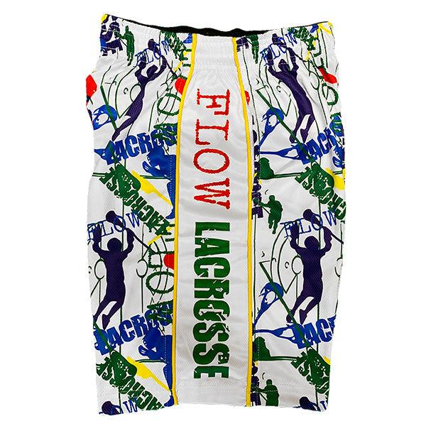 Boys' Red White & Blue Flow Lax Attack Shorts - Lightweight Lacrosse Training Shorts for Youth Sports & Outdoor Activities