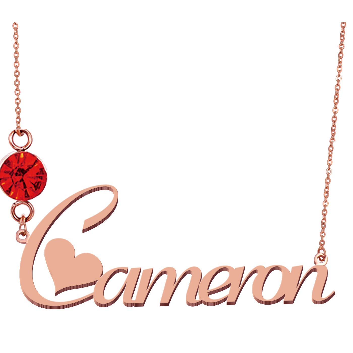 Personalized Name Necklace with Birthstone - Custom Engraved Jewelry for Women, Gift for Mom, Wife, Girlfriend - Perfect for Anniversaries, Birthdays & Special Occasions