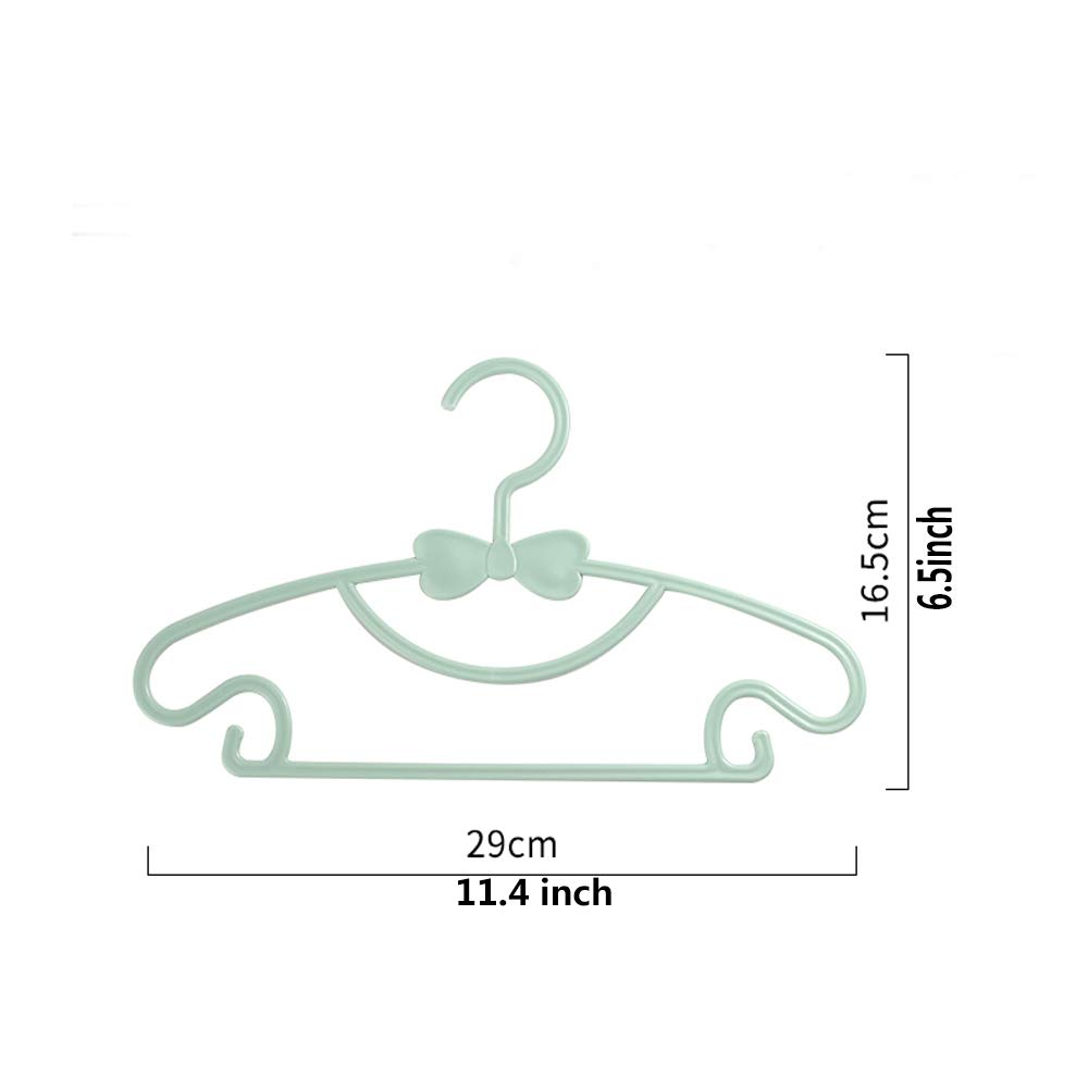 20 Pack Durable Plastic Baby Hangers for Kids Clothes - Toddler & Infant Closet Organizer - 4 Color Options - Perfect for Nursery, Daycare or Travel Wardrobe Organization