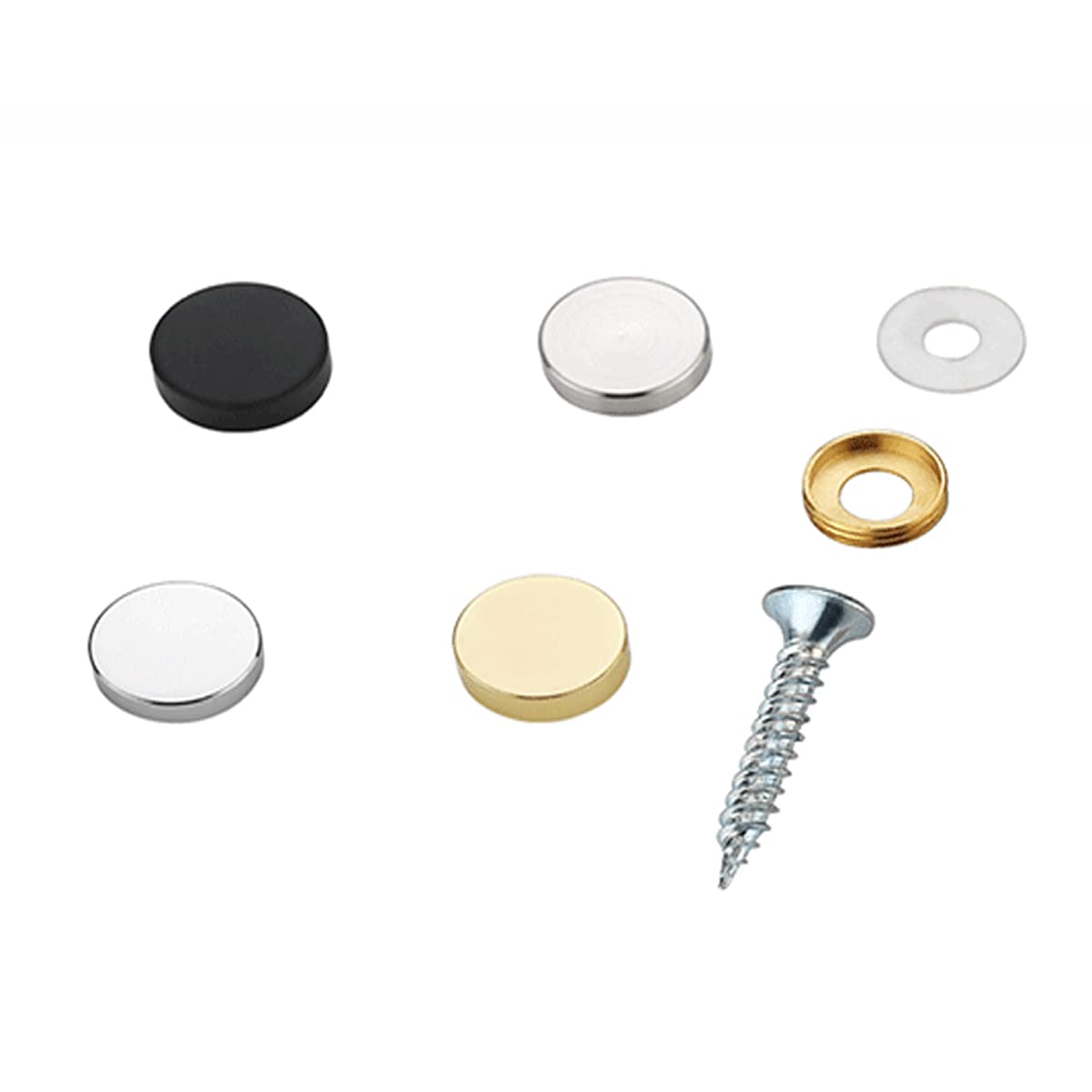 8-Piece Pure Copper Mirror Screw Caps - 22mm Silver Decorative Cover Nails & Standoff Screws for Bathroom Mirrors, Advertising Displays & DIY Fasteners - Perfect for Home Decor, Retail Signage & Furniture Assembly