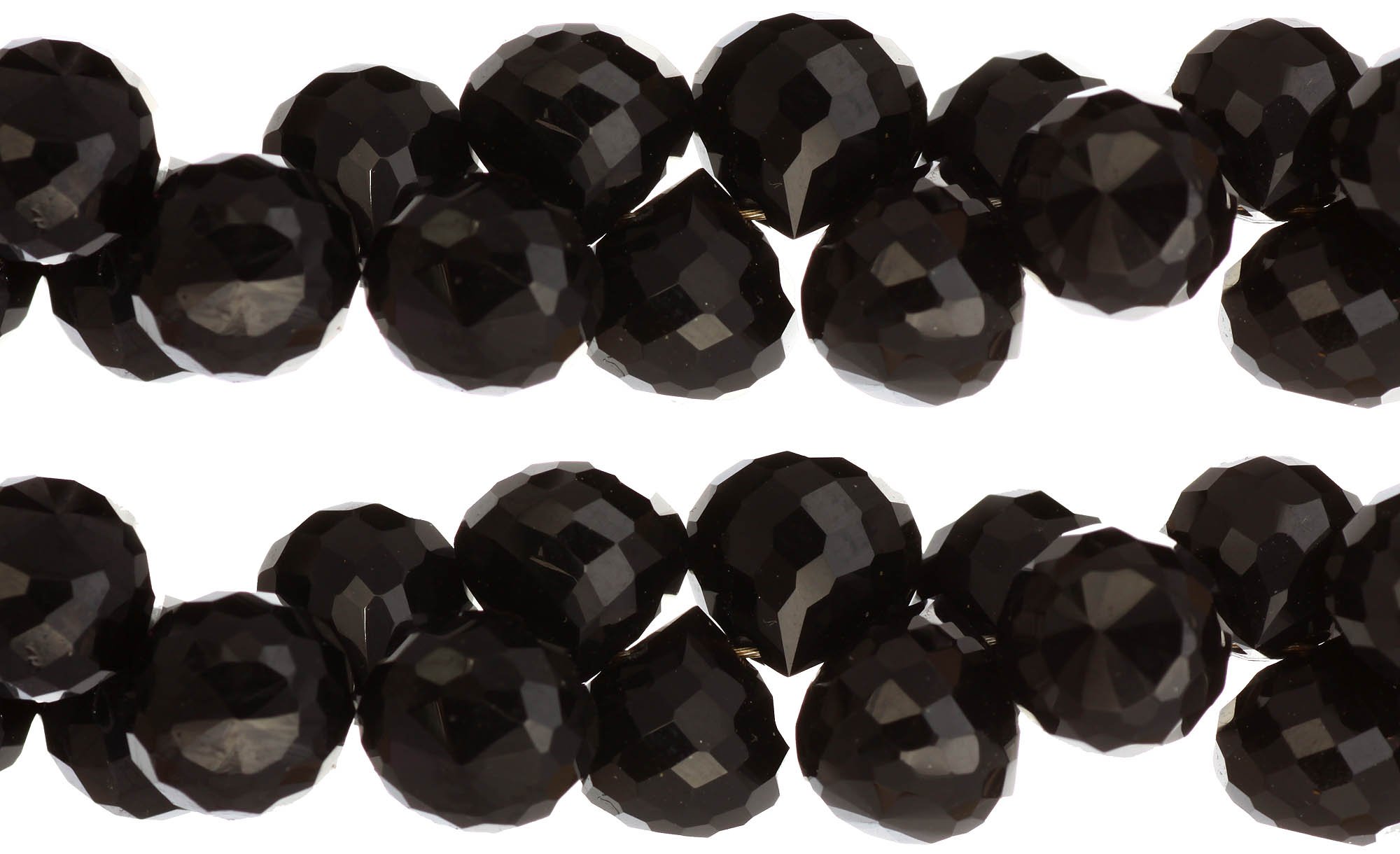 Faceted Black Spinel Onions - Elegant Gemstone Beads for Jewelry Making, DIY Crafts, and Fashion Accessories | Perfect for Necklaces, Bracelets, and Earrings