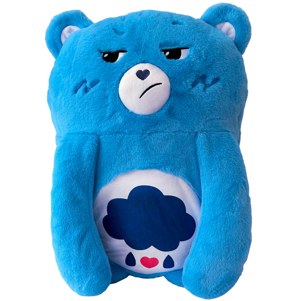 Care Bears Grumpy Bear Happy Nappers Plush Pillow - Soft Stuffed Animal Toy for Kids, Perfect for Nap Time, Travel & Cuddling