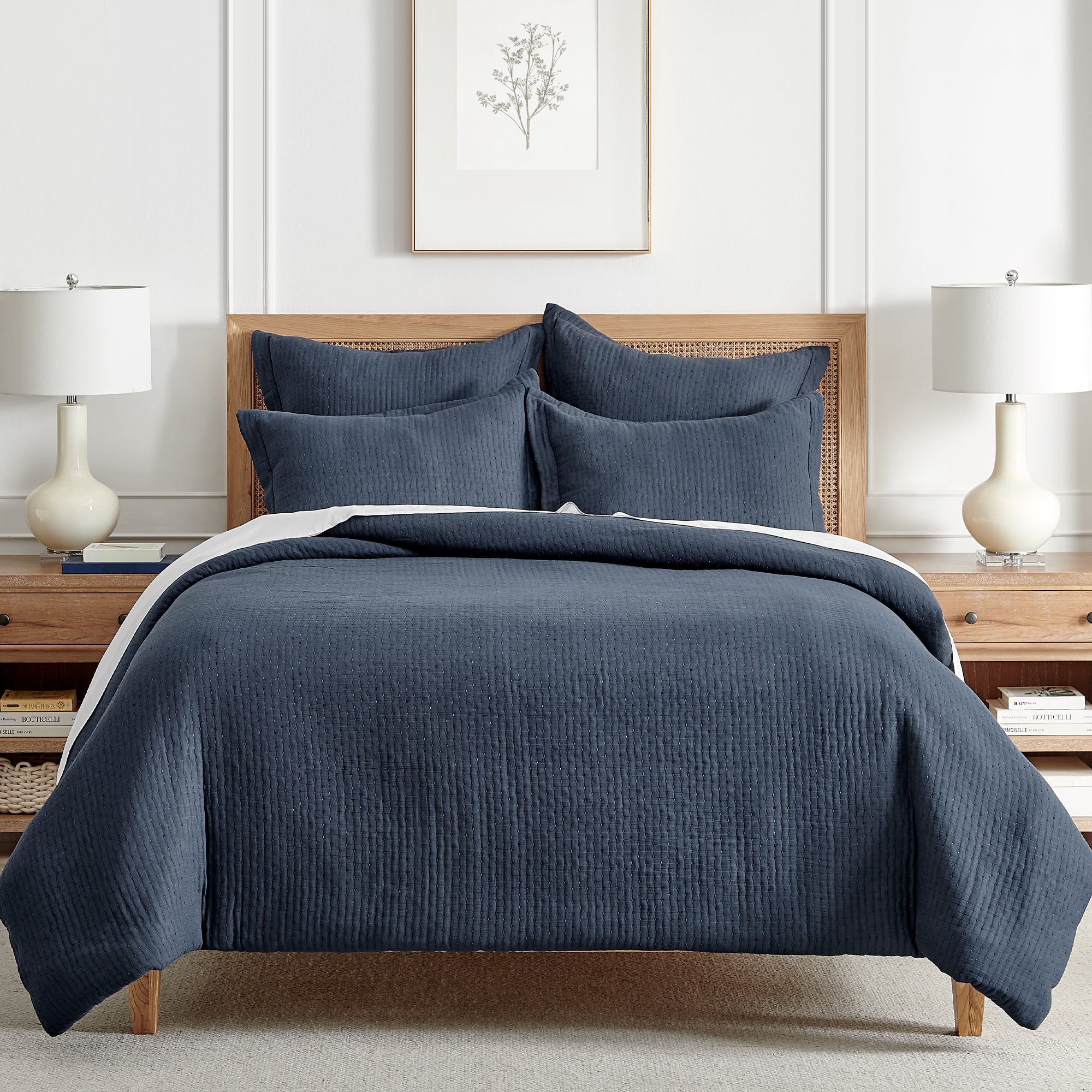 Premium Reede Muslin Duvet Cover Set - Soft Breathable 100% Cotton Bedding - Perfect for Cozy Bedrooms, Guest Rooms & Airbnb Stays