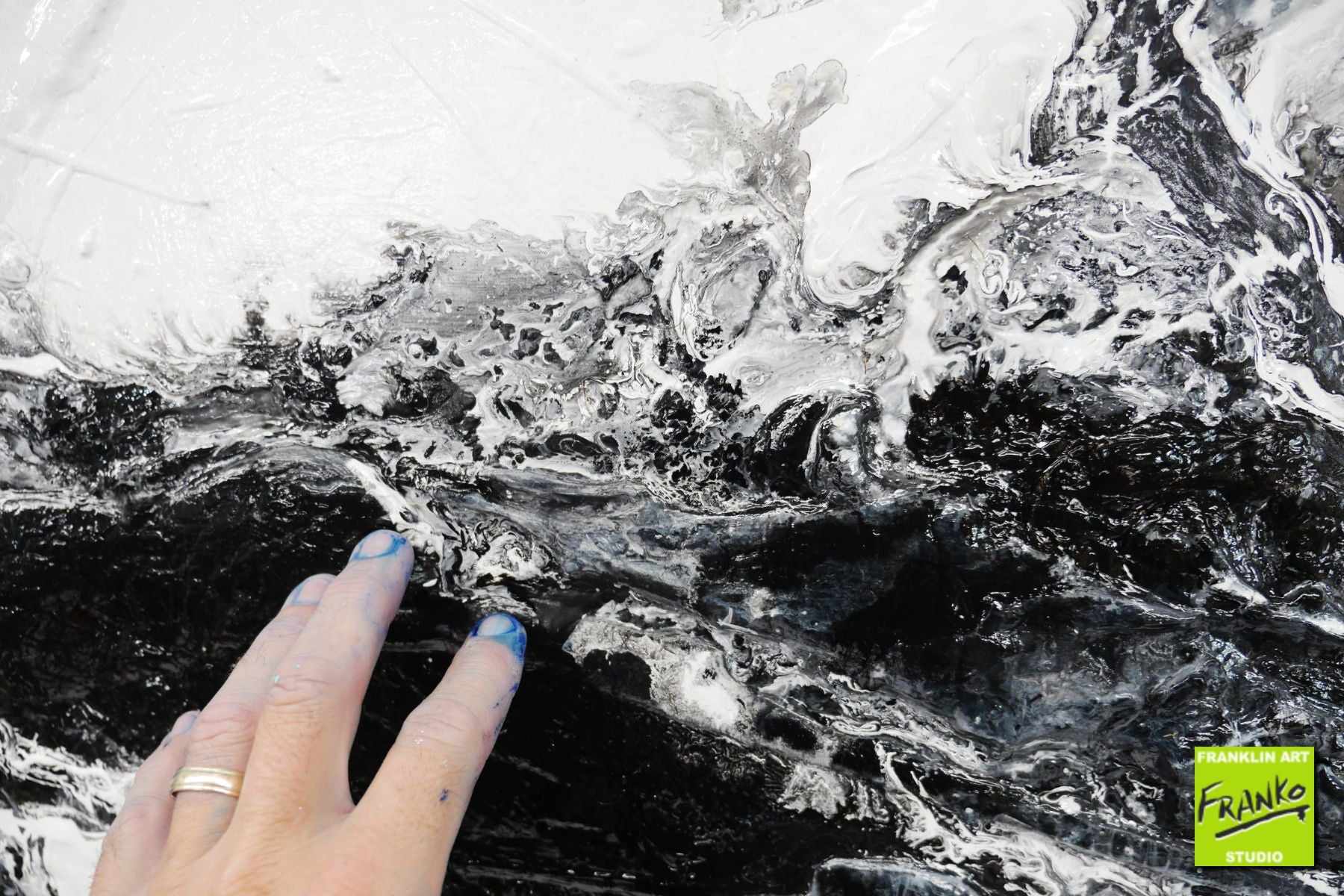 Ravenous Darkness 200cm x 80cm Black White Textured Abstract Canvas Art - Modern Wall Decor for Living Room, Bedroom & Office