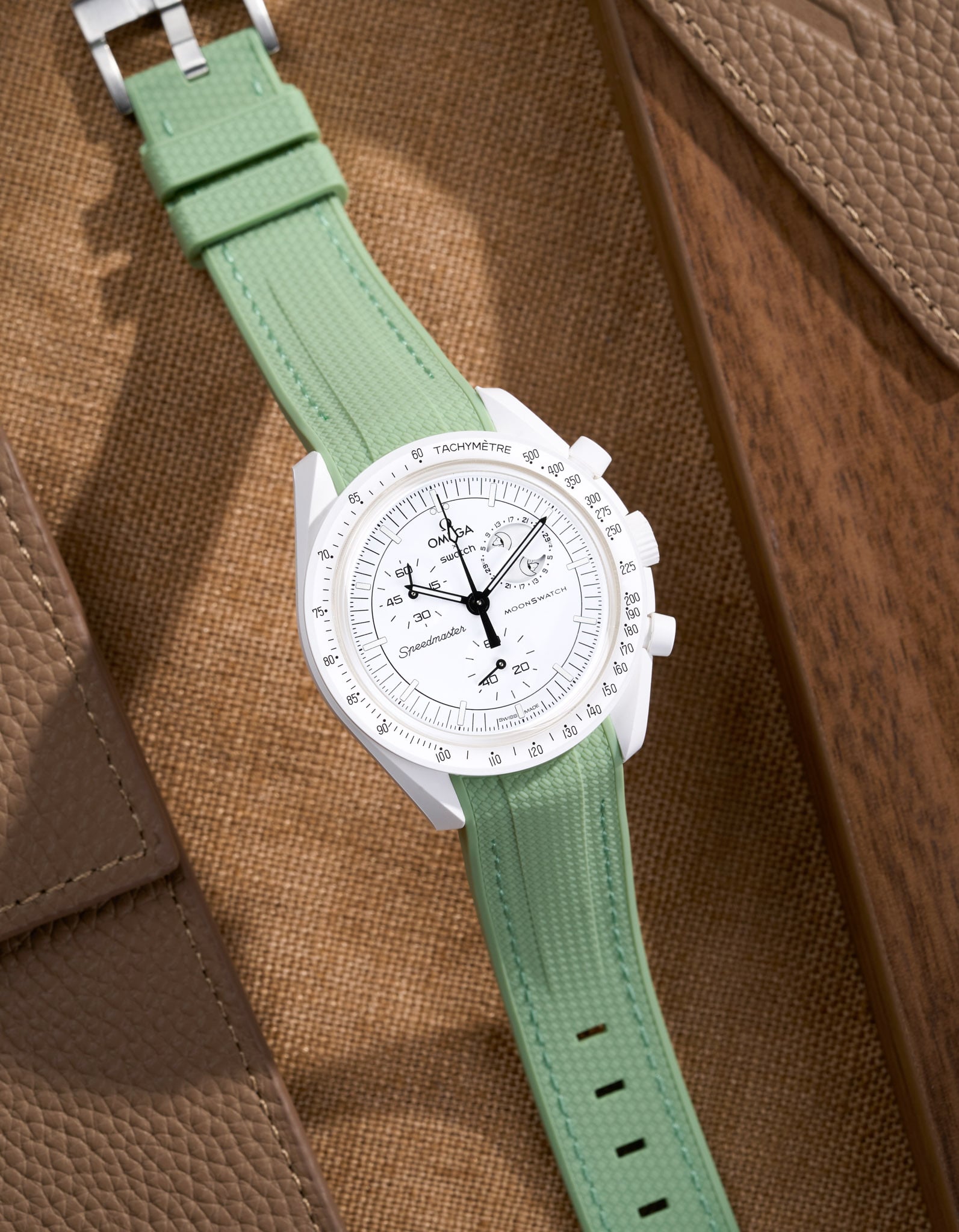 Original Omega X Swatch MoonSwatch Mission to Moonphase Rubber Watch Strap - Durable & Comfortable Replacement Band for Everyday Wear & Sports Activities