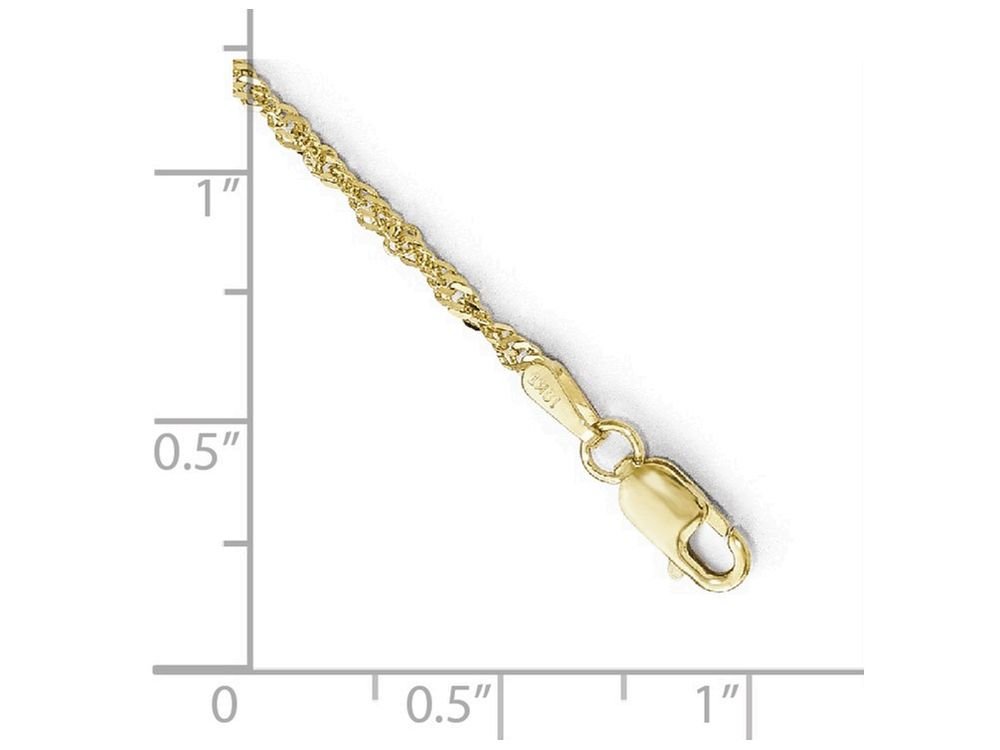 10K Gold Sparkle Singapore Chain Necklace for Women - Elegant Layered Jewelry Gift for Birthday, Anniversary & Special Occasions
