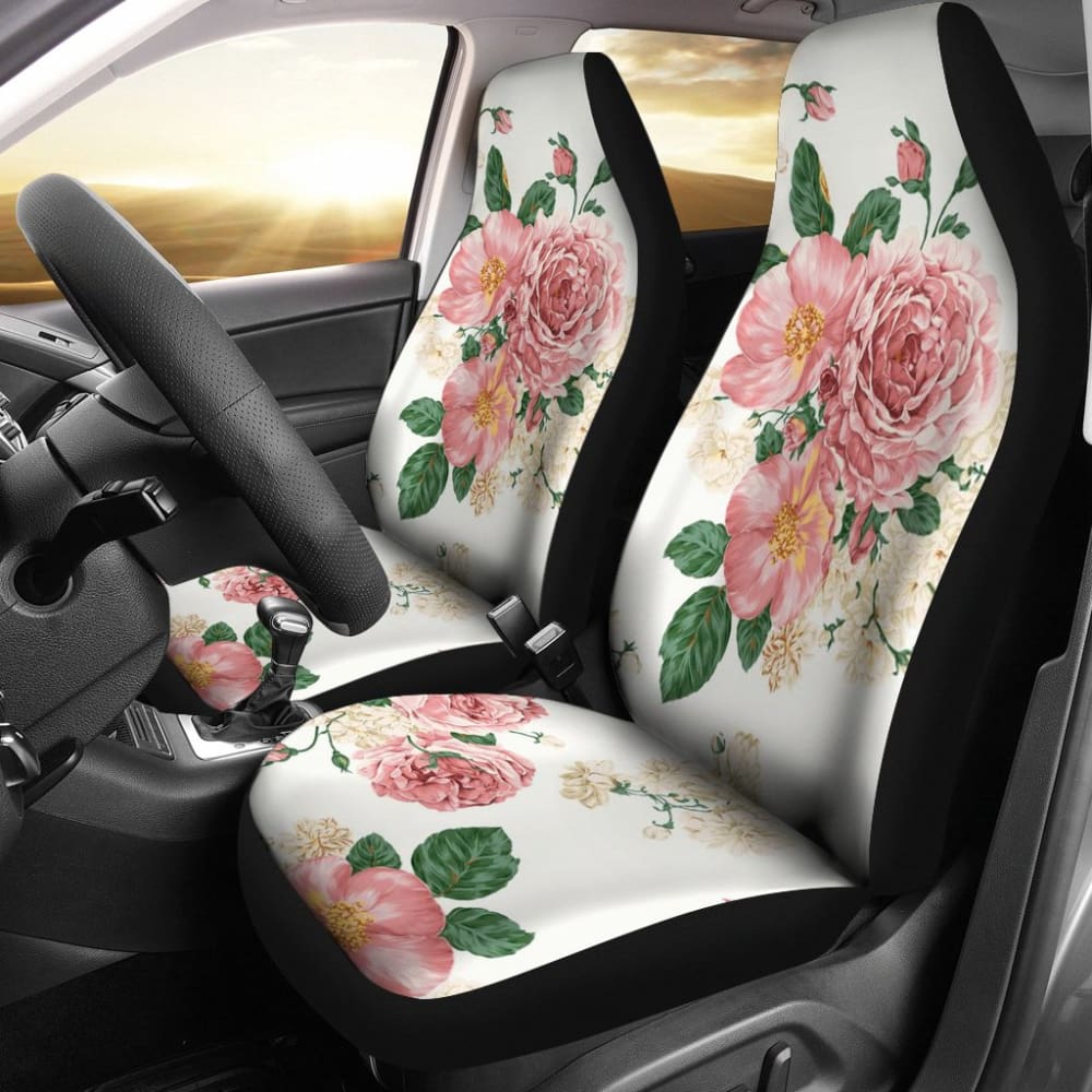 Premium Rose Pattern Car Seat Covers - Soft & Stylish Universal Fit for Cars, SUVs, Trucks - Perfect for Daily Commute, Road Trips & Interior Decoration