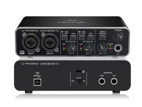 UMC 202 HD Professional USB Microphone - Studio Quality Condenser Mic for Recording, Podcasting, Streaming & Gaming - Plug & Play PC/Mac/Laptop Compatible - Perfect for Home Studio, Voice Overs & Live Broadcasts