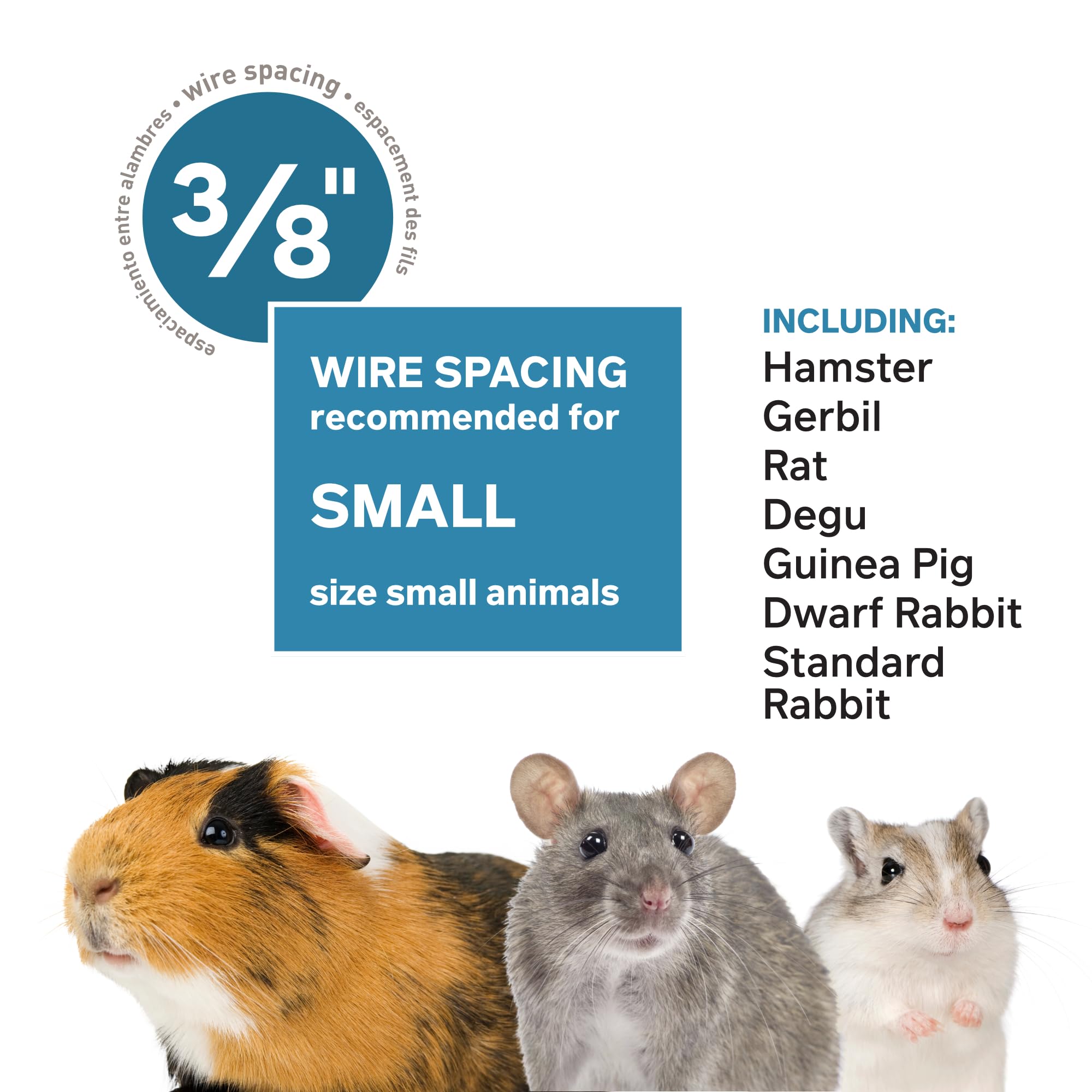 Prevue Pet Products 5524 Universal Small Animal Home Ranch - Durable & Spacious Cage for Hamsters, Guinea Pigs, Rabbits | Perfect for Indoor Pet Housing & Playtime