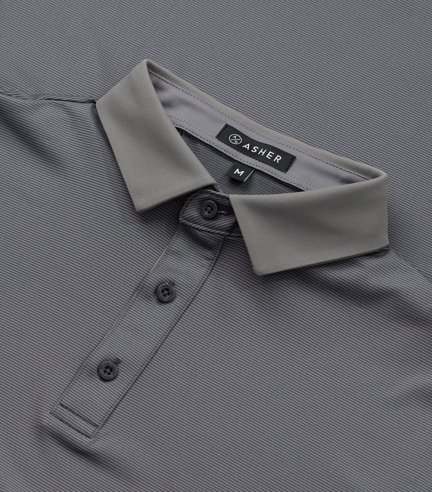ASHER Men's Jib Stripe Polo Shirt - Classic Cotton Casual Top for Golf, Business & Everyday Wear