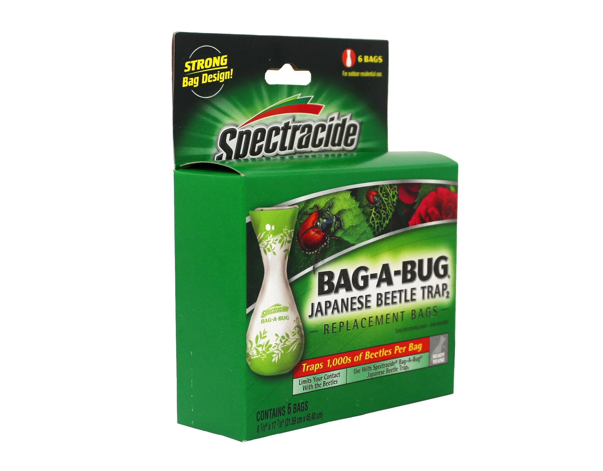Spectracide Bag-A-Bug Japanese Beetle Trap Replacement Bags - 6 Pack | Strong & Durable Design for Effective Beetle Control | Ideal for Gardens, Lawns & Outdoor Pest Management