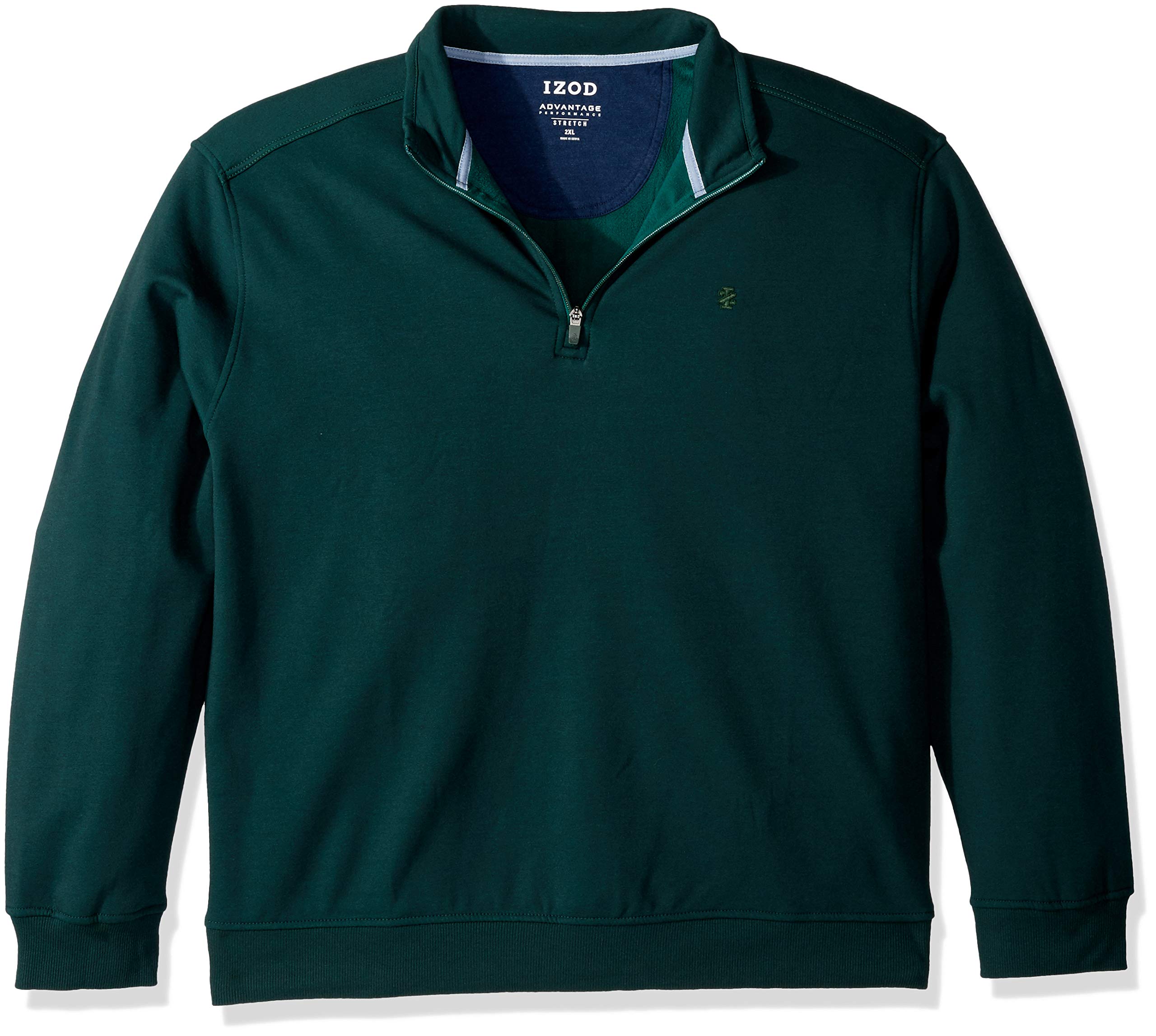 IZOD Men’s Big & Tall Performance Quarter Zip Fleece Pullover - Warm & Comfortable Casual Wear for Outdoor Activities & Work