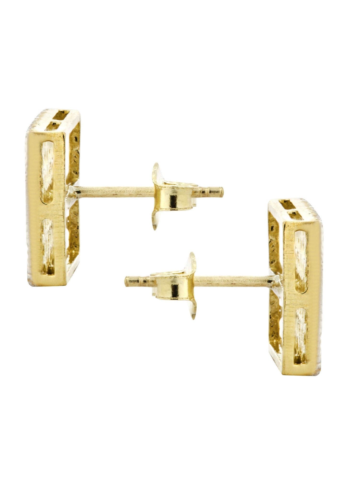 10K Yellow Gold CZ Stud Earrings - 0.3 Inch Round Cubic Zirconia Studs for Women | Perfect for Everyday Wear, Parties & Special Occasions