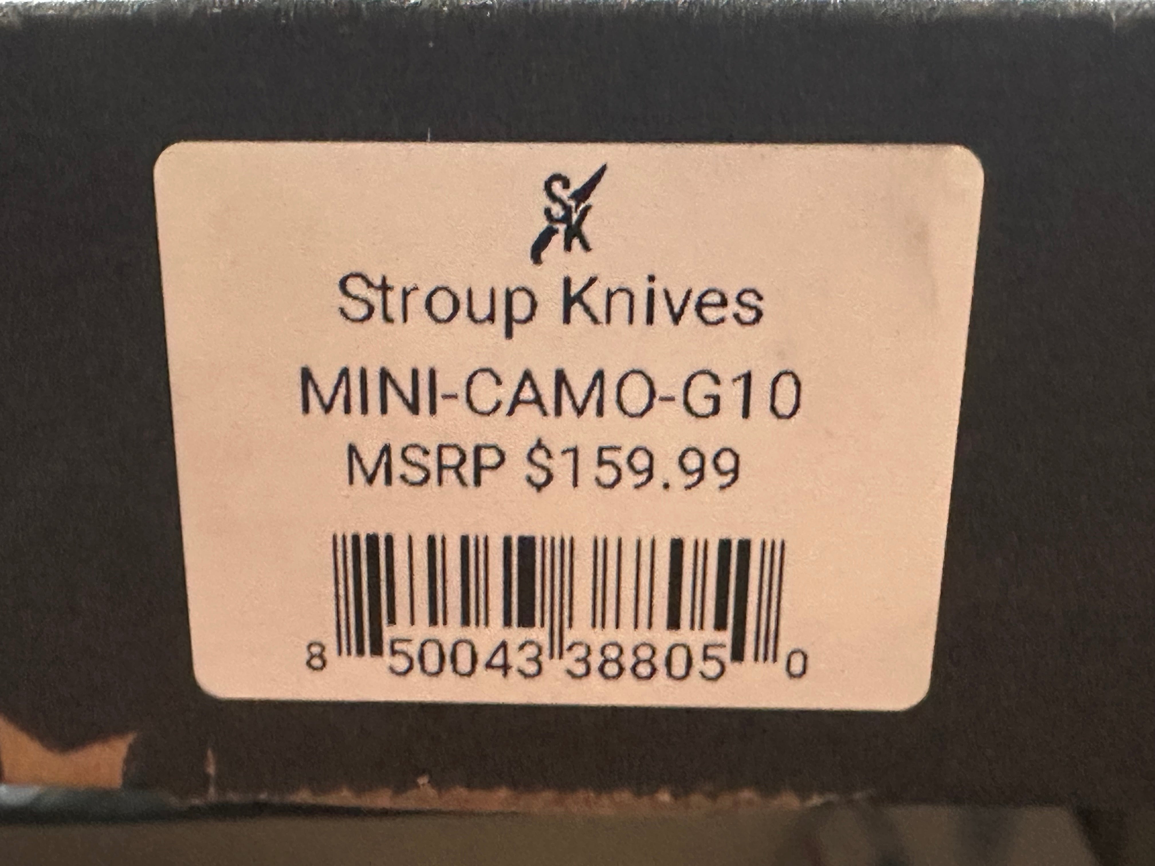 Stroup Knives Mini Fix Folding Pocket Knife - Camo G-10 Handle, Durable EDC Blade for Outdoor Camping, Hunting & Everyday Carry