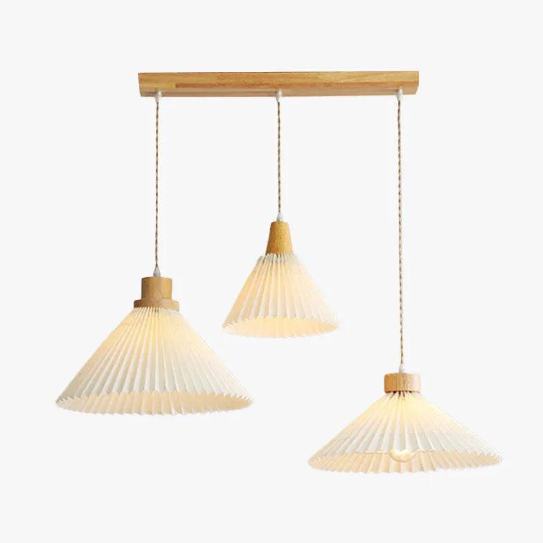 Stylish Wooden Pendant Light for Kitchen - Foldable Umbrella Design - Perfect for Dining Room, Breakfast Nook & Farmhouse Decor