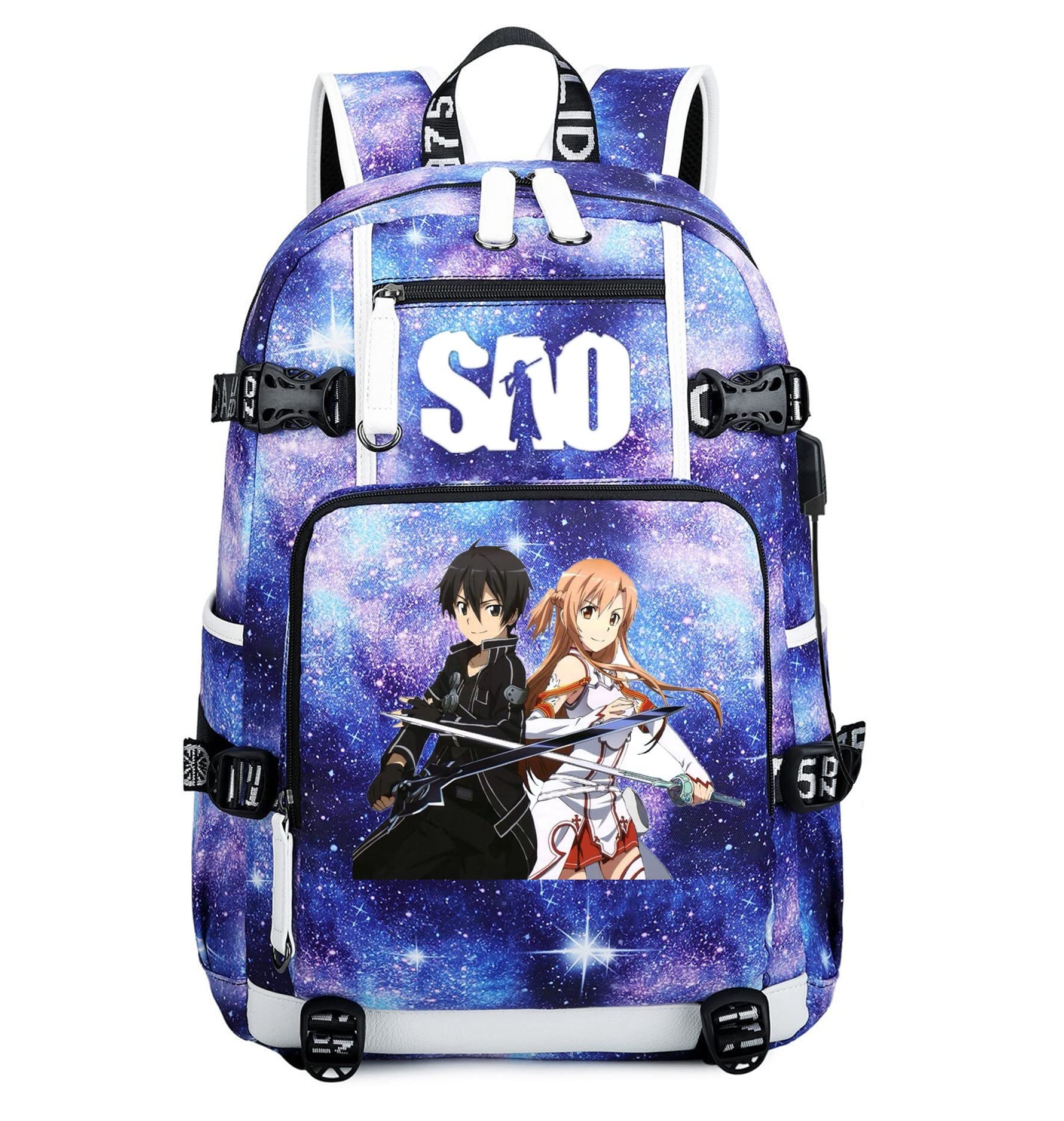 ISaikoy Anime Sword Art Online Backpack - Lightweight School Bookbag, Laptop Shoulder Bag for College, Travel & Cosplay (Style M13) | Perfect for Gaming Conventions & Daily Use